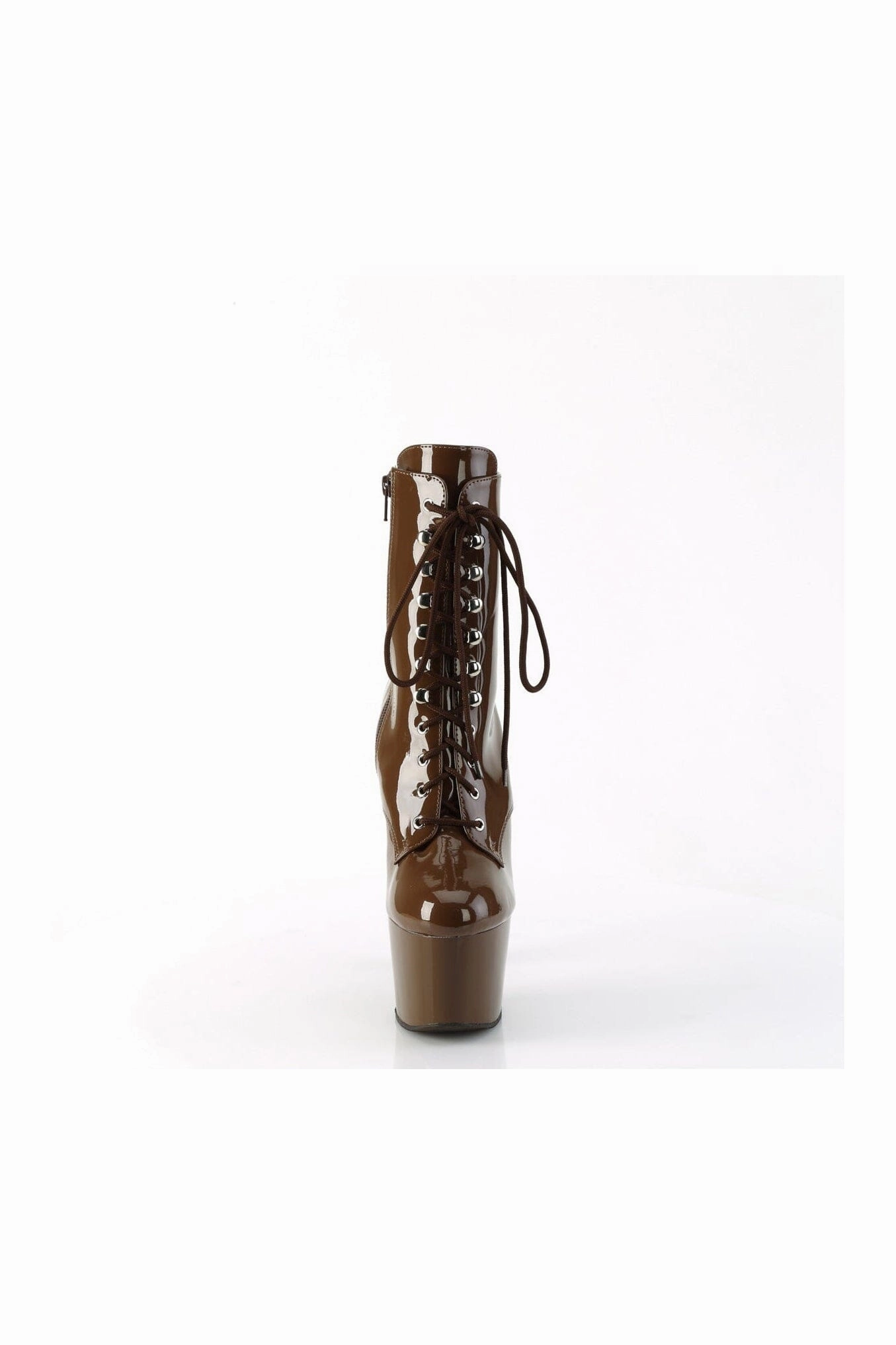 ADORE-1020 Brown Patent Ankle Boot