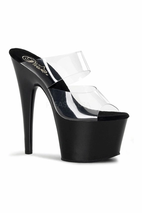 ADORE-702 Platform Slide  | Black Vinyl