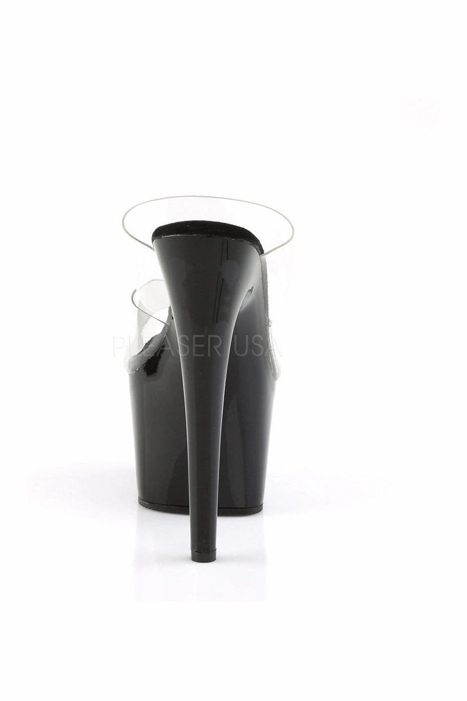 ADORE-702 Platform Slide  | Black Vinyl