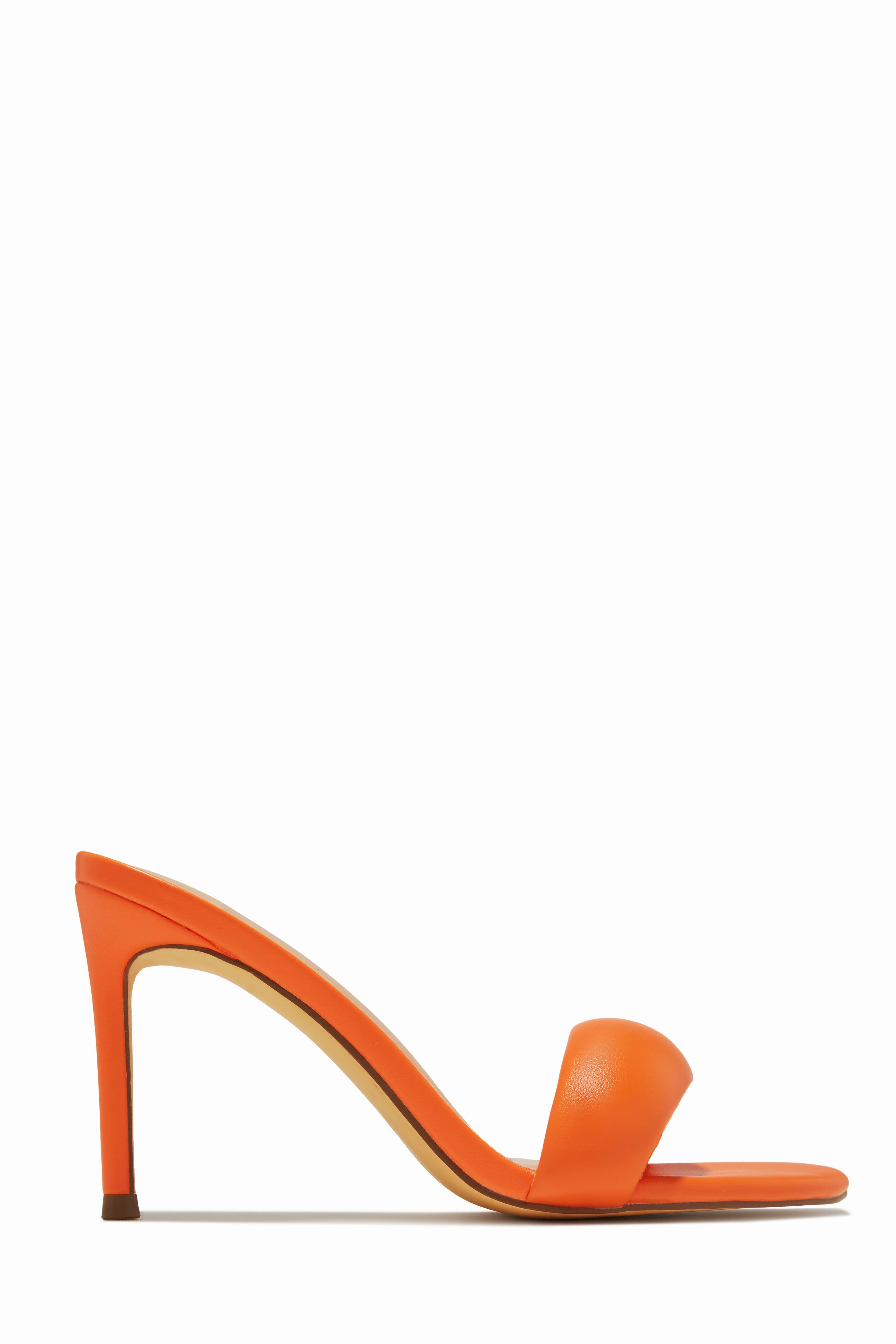 Alisha Mid Heel Mules - Orange