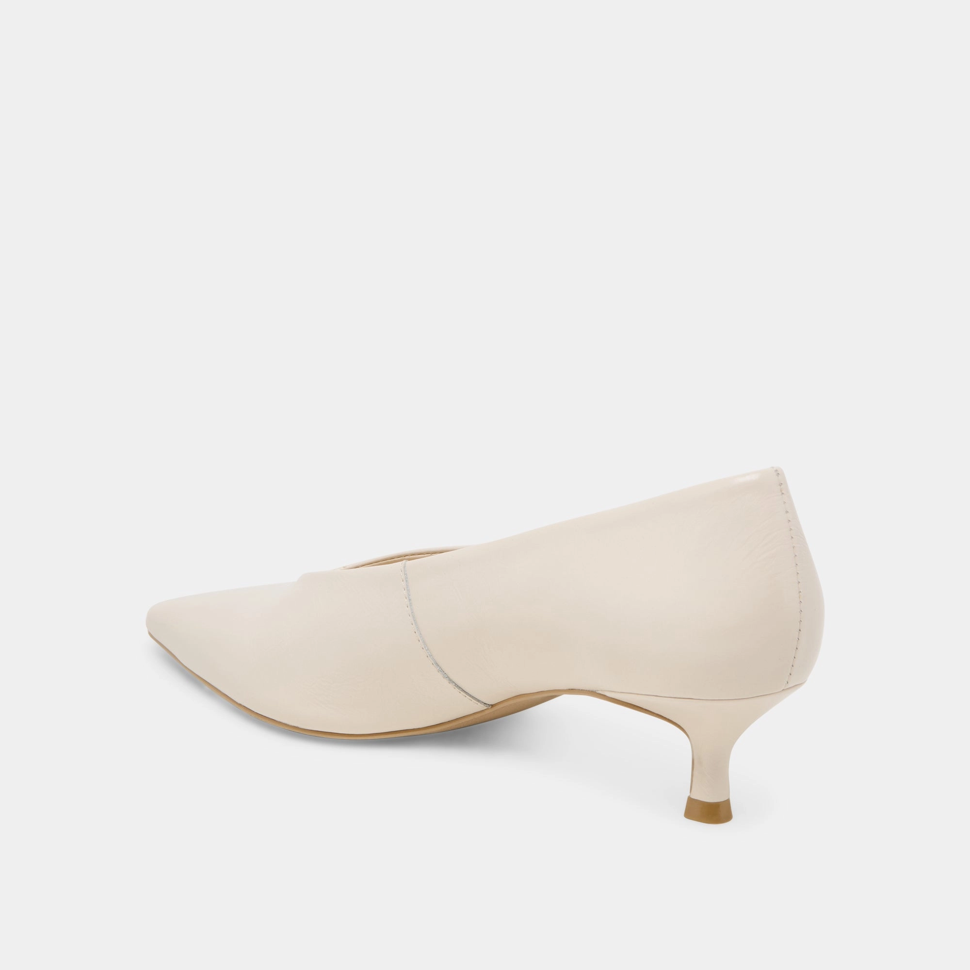 ALWYN HEELS BONE CRINKLE PATENT