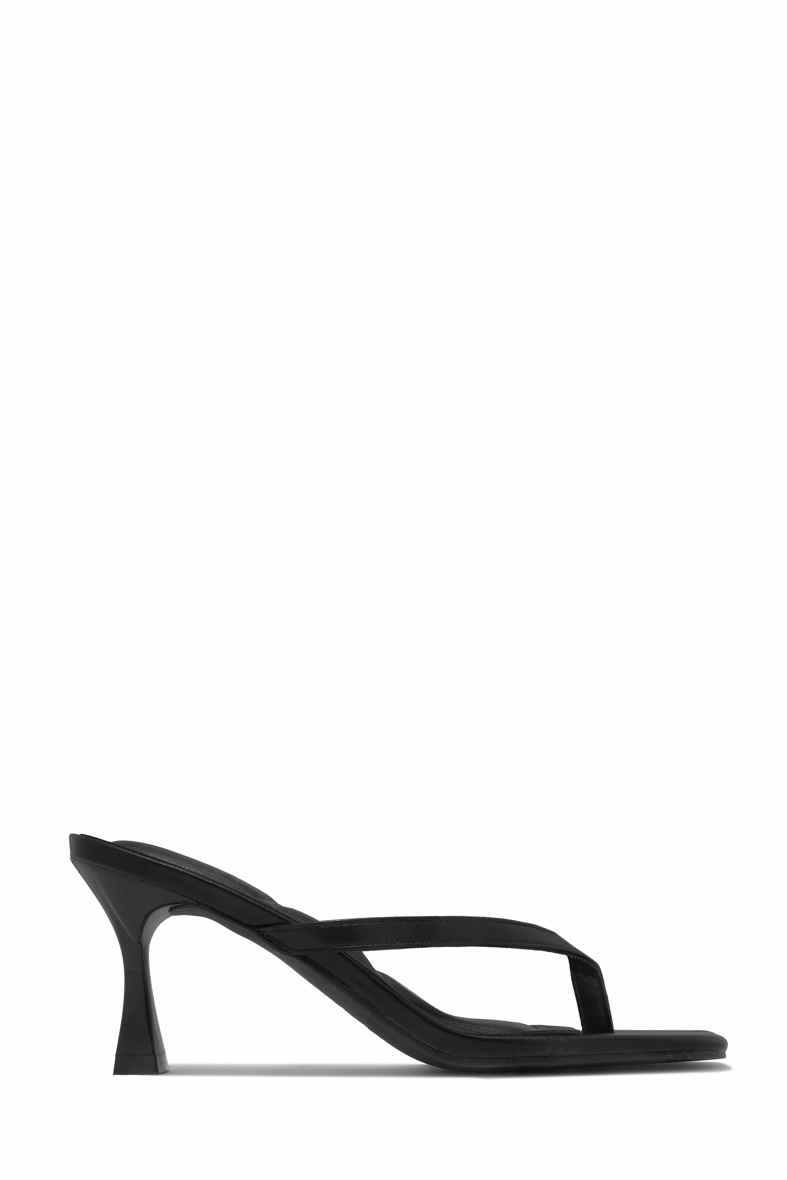 Angelie Mid Heel Mules - Black