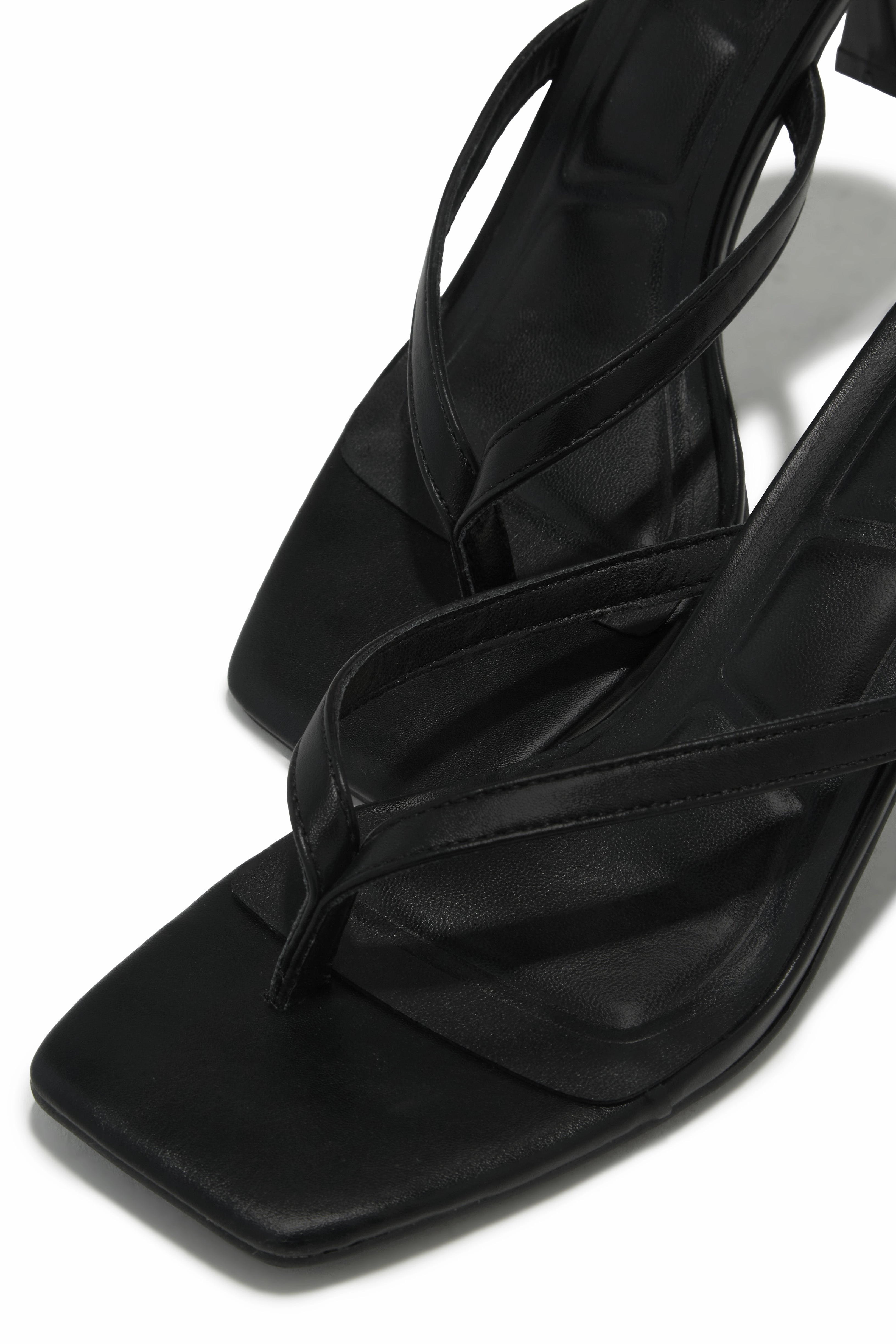 Angelie Mid Heel Mules - Black