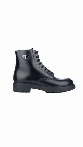 Ankle Logo Boots - Black