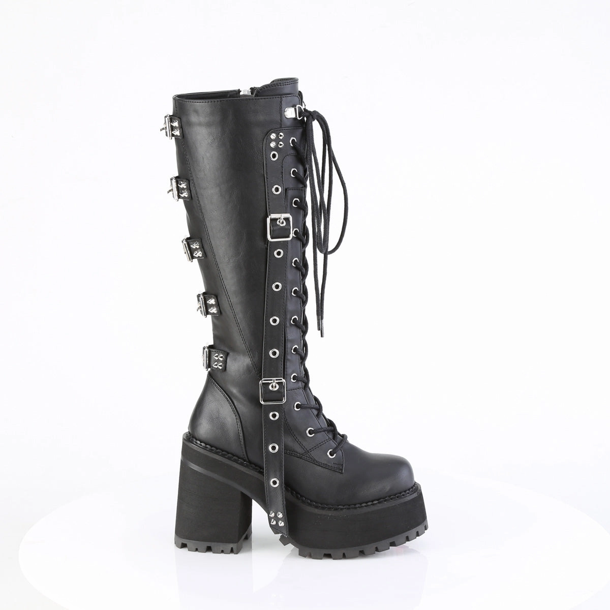 ASSAULT-218  Black Vegan Leather