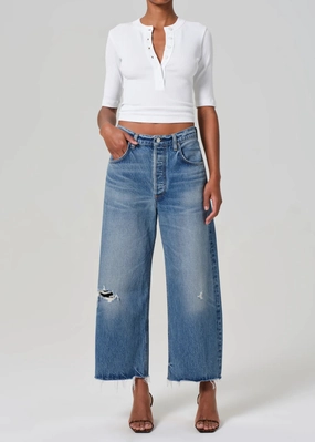 Ayla Raw Hem Crop - Solano
