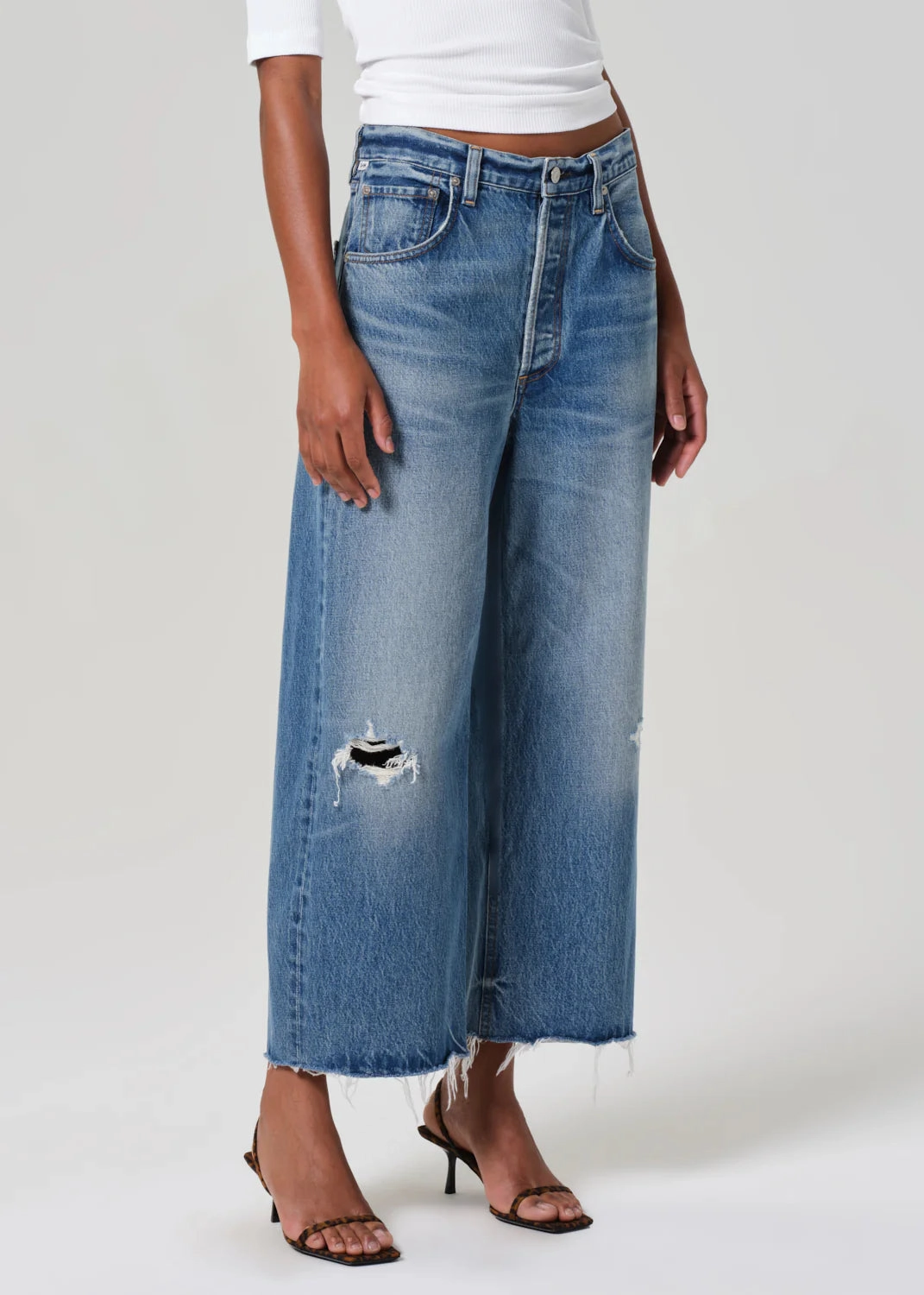 Ayla Raw Hem Crop - Solano