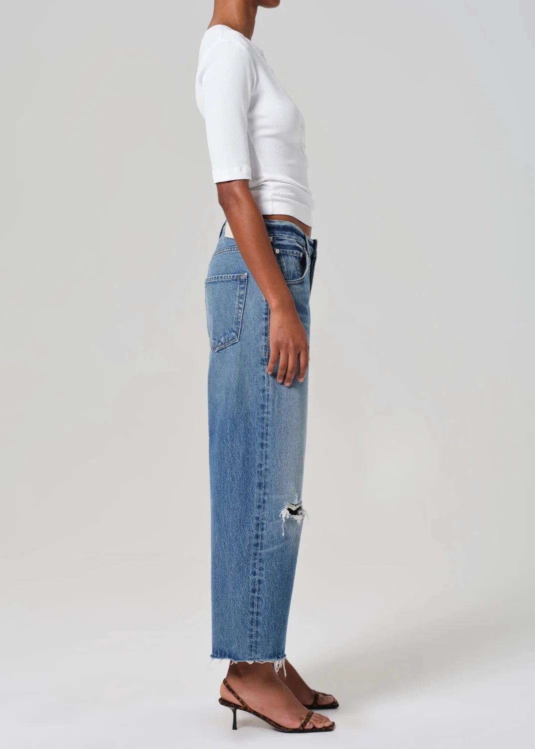Ayla Raw Hem Crop - Solano