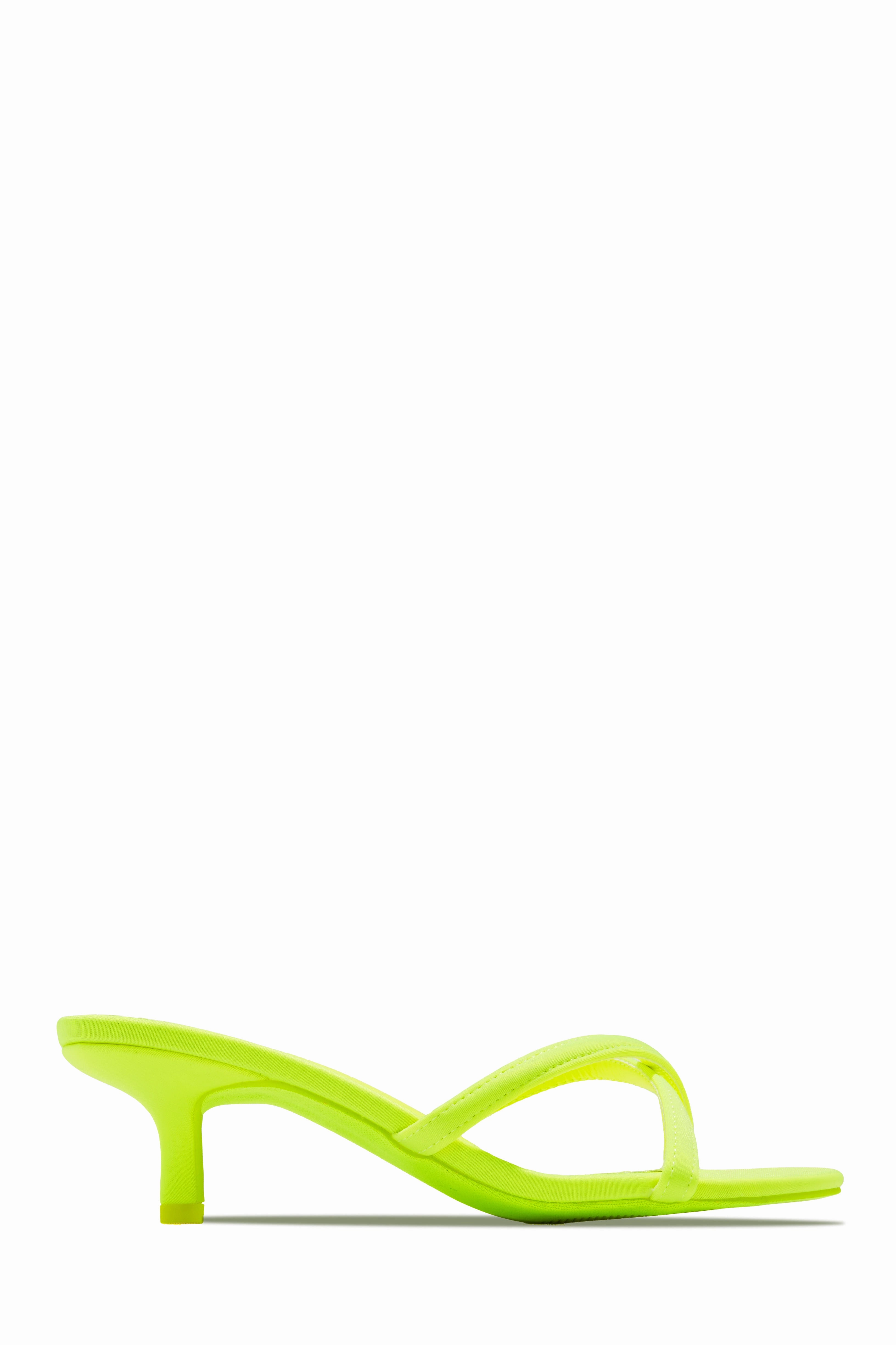 Aylina Kitten Heel Mules - Orange