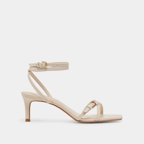 BAMBY HEELS BONE LEATHER