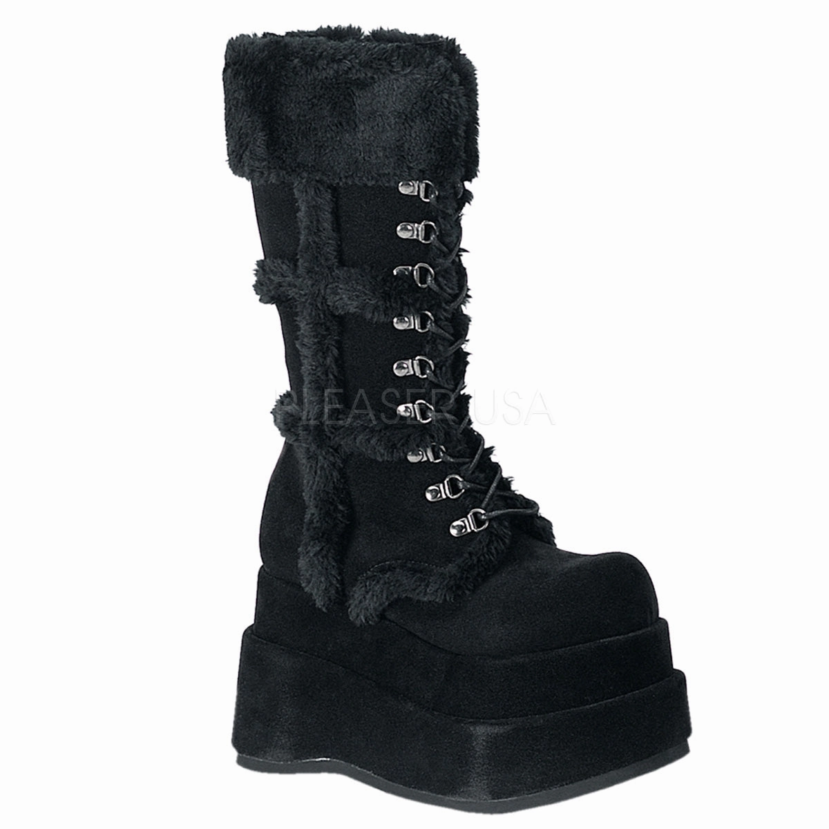 BEAR-202  Black Vegan Suede