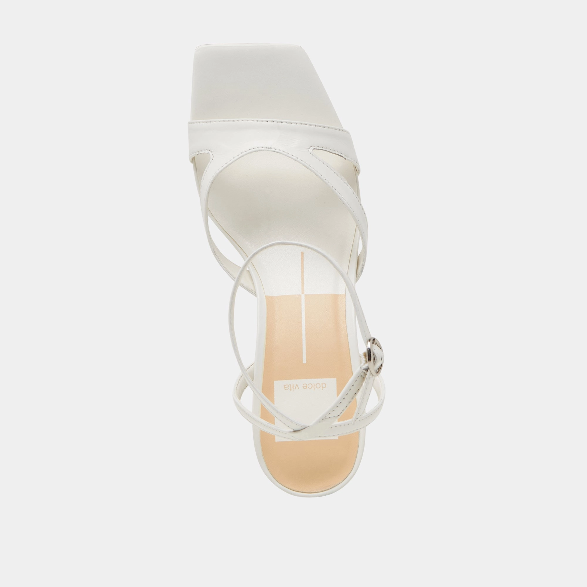 BECKI WIDE HEELS TRUE WHITE LEATHER
