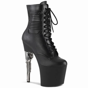 BONDGIRL-1020PK  Black Faux Leather/Black Matte