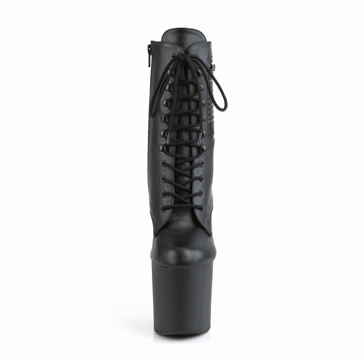 BONDGIRL-1020PK  Black Faux Leather/Black Matte