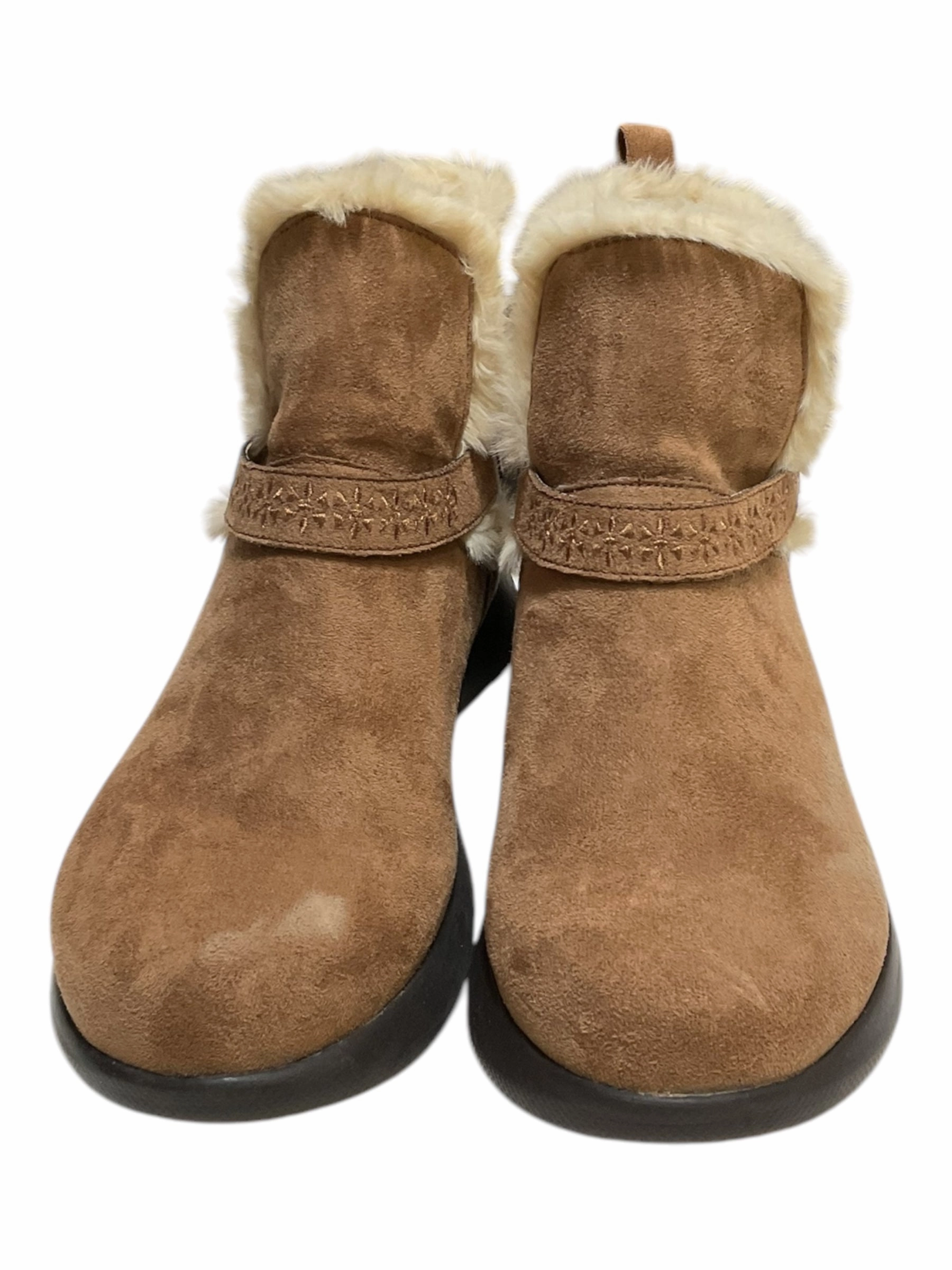 Boots Ankle Flats By Jambu In Tan, Size: 8.5