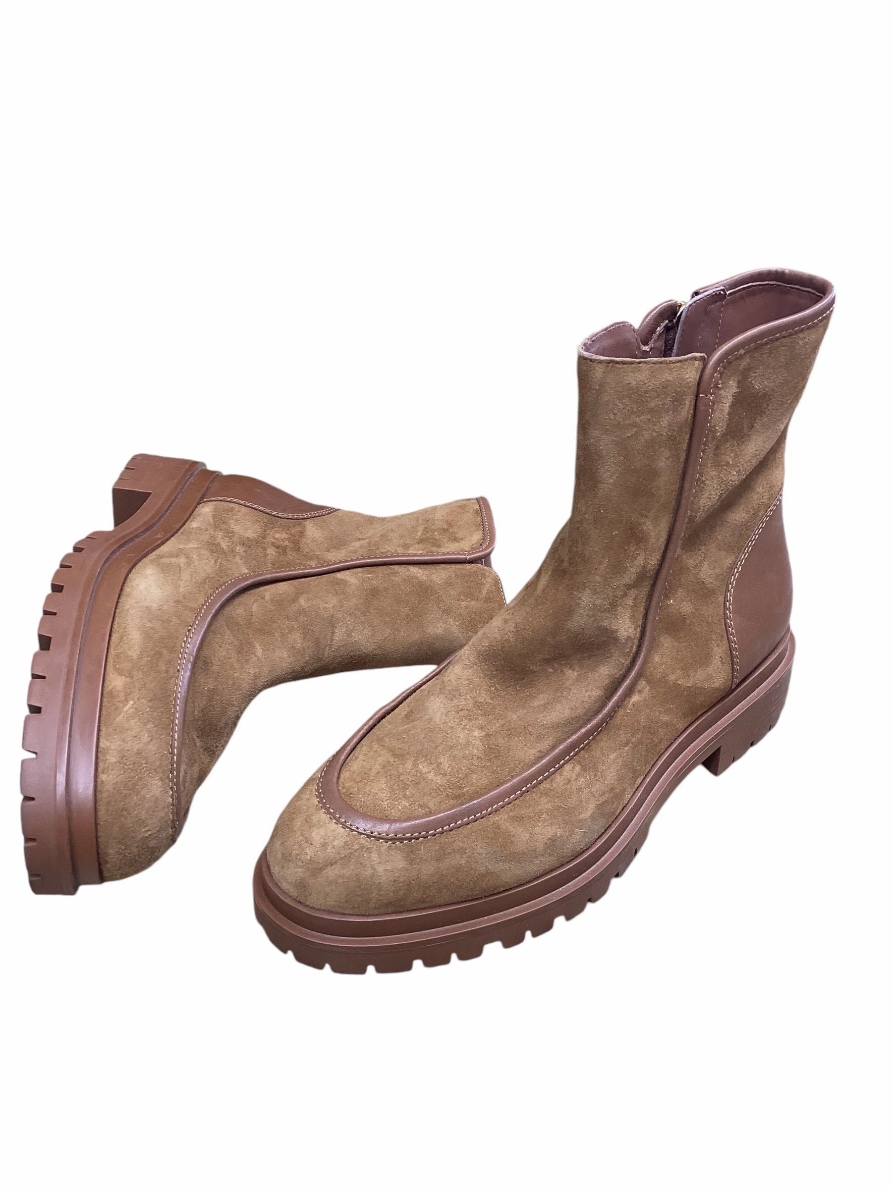 Boots Ankle Flats By Lauren By Ralph Lauren In Brown, Size: 10