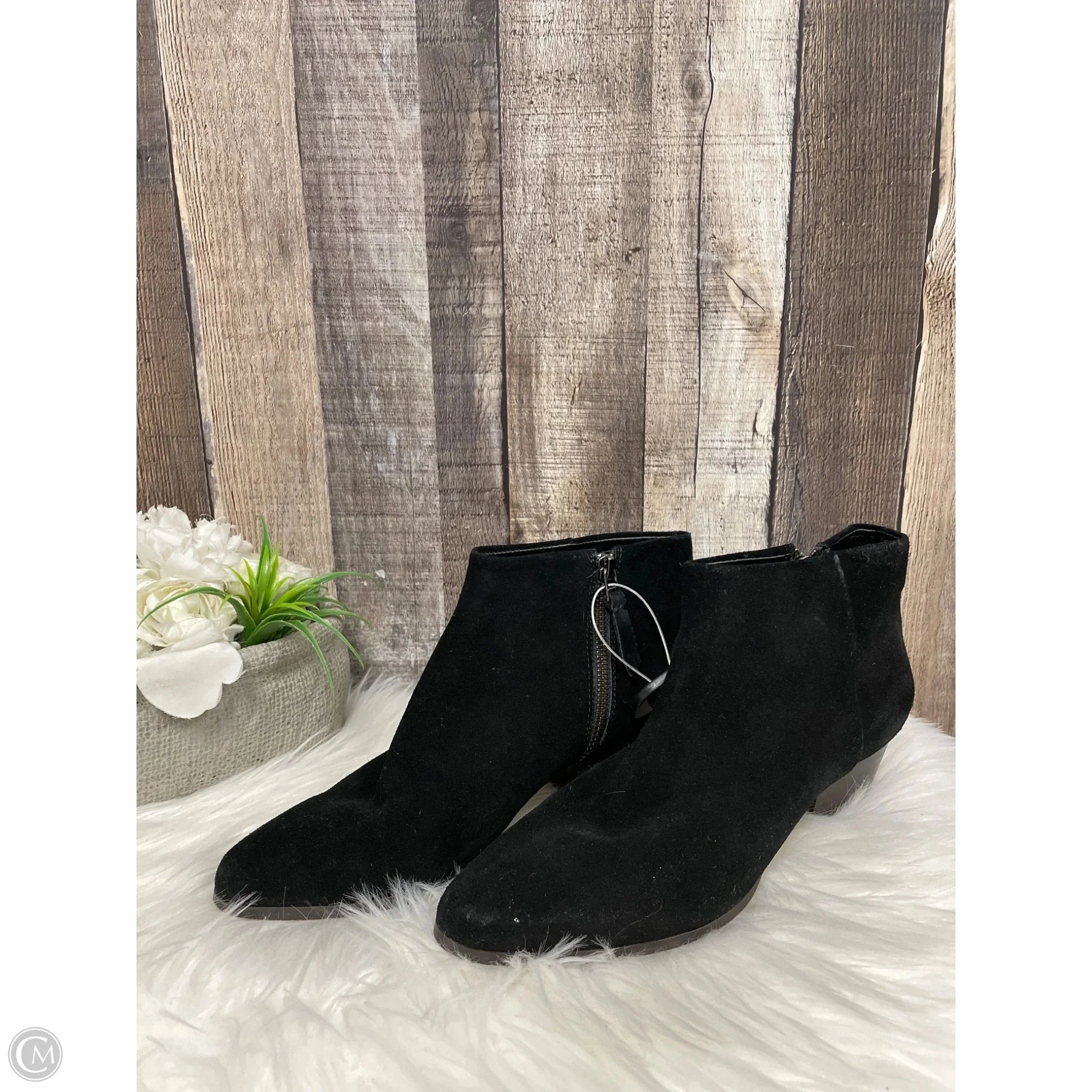 Boots Ankle Heels By Banana Republic In Black, Size: 7.5