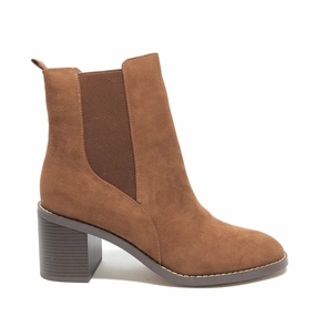 Boots Ankle Heels By Loft In Brown, Size: 11