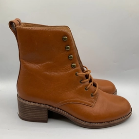 Boots Ankle Heels By Madewell In Brown, Size: 8