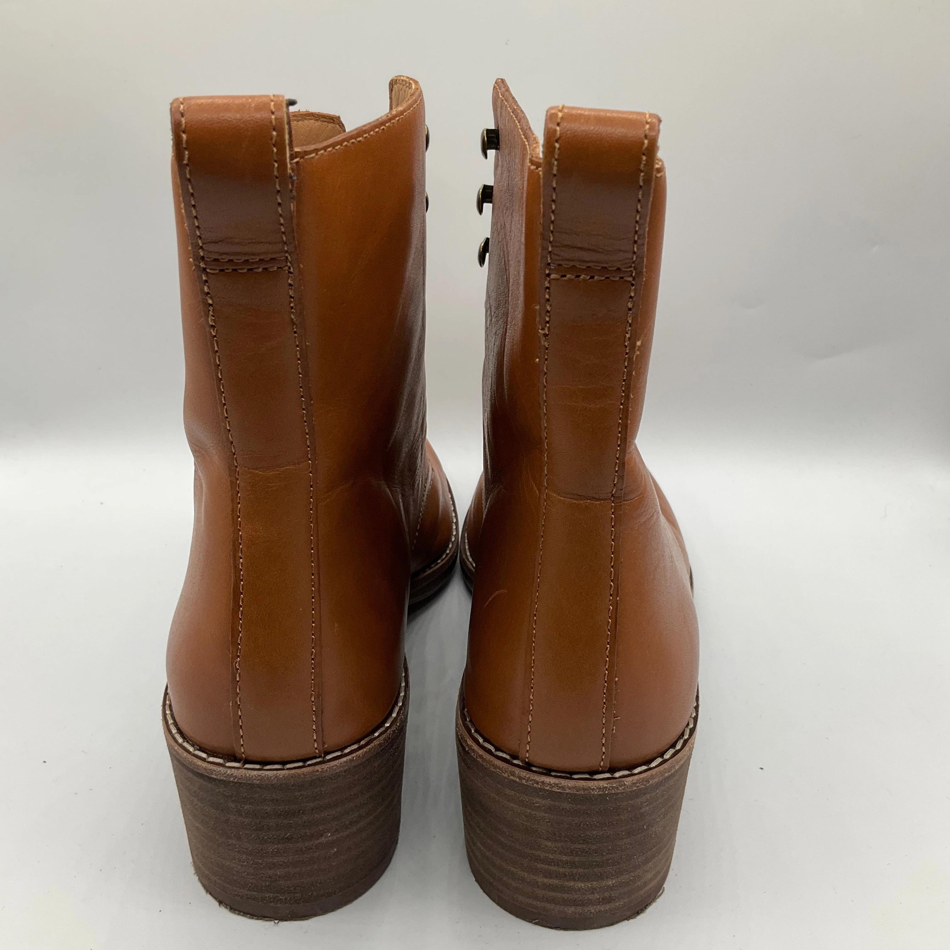 Boots Ankle Heels By Madewell In Brown, Size: 8