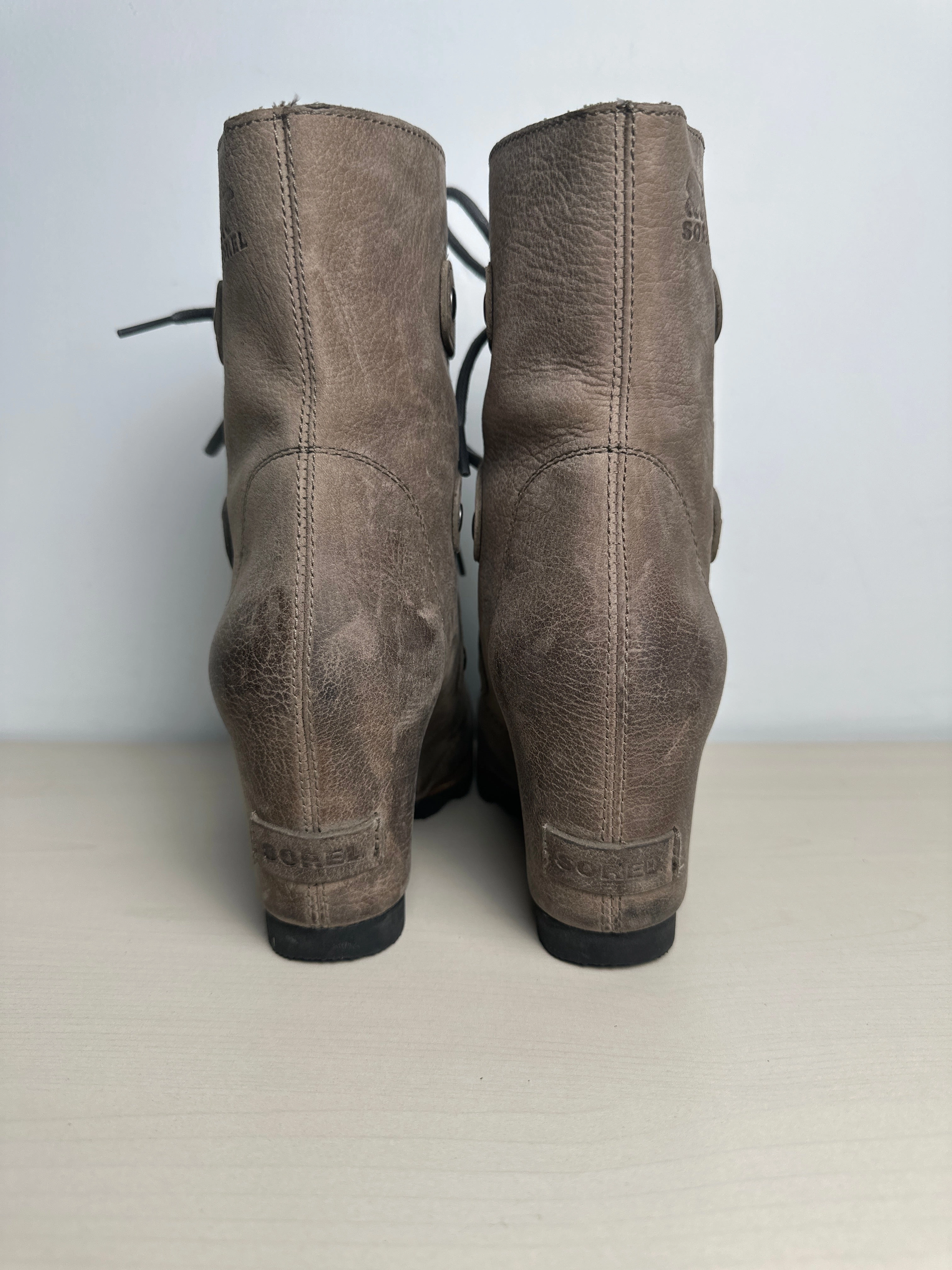 Boots Ankle Heels By Sorel In Brown, Size: 7