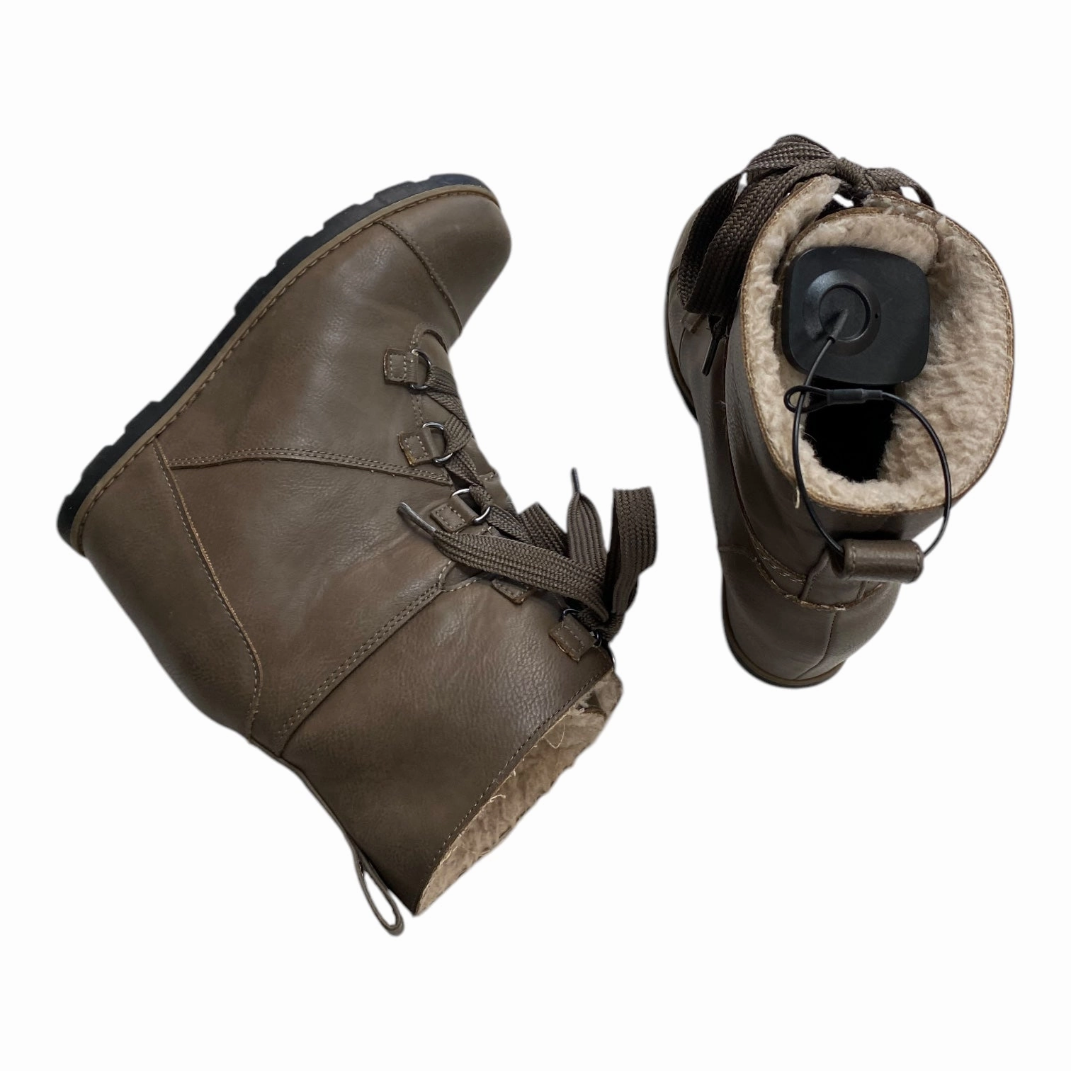 Boots Ankle Heels By Universal Thread In Brown, Size: 9.5