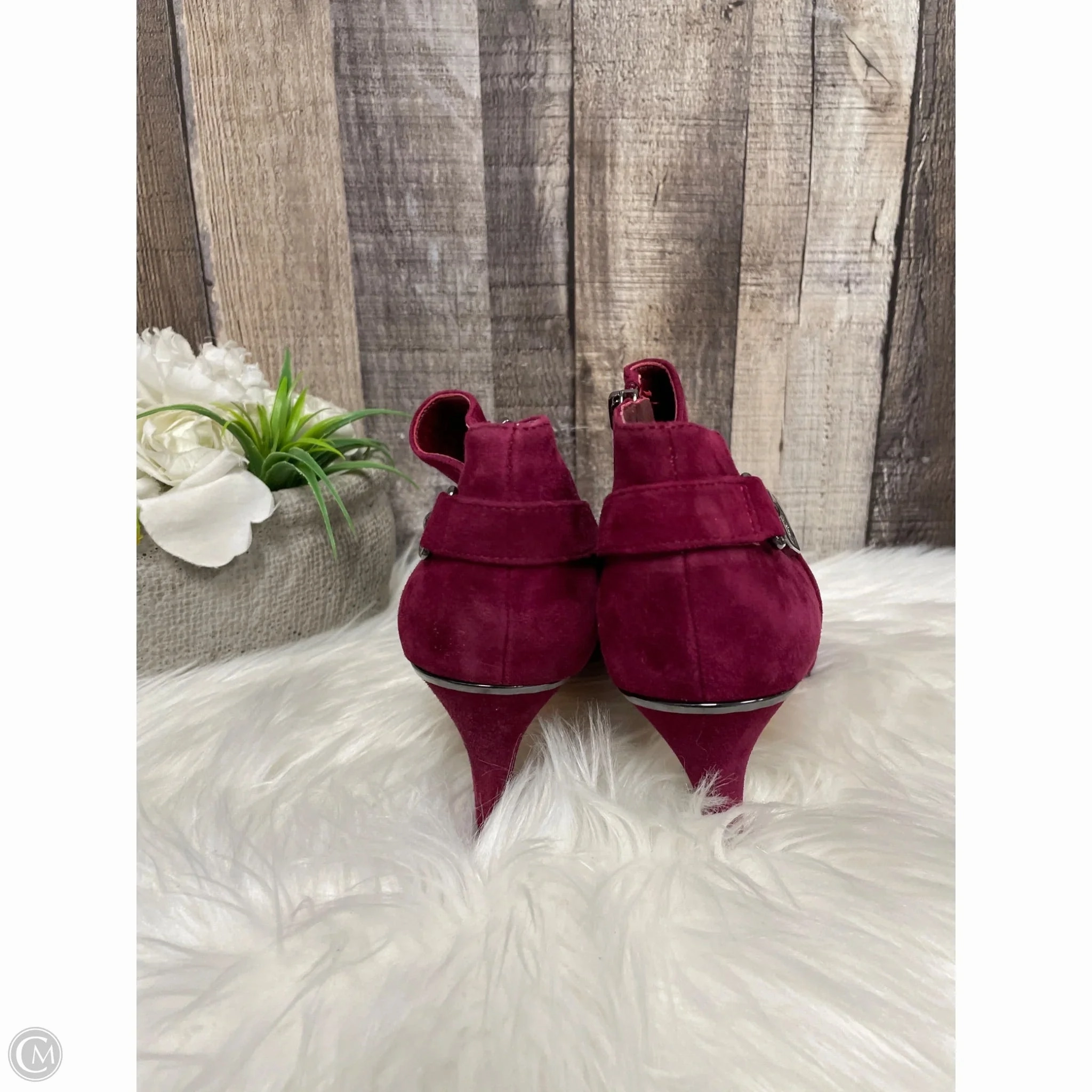 Boots Ankle Heels By Vince Camuto In Pink, Size: 8.5