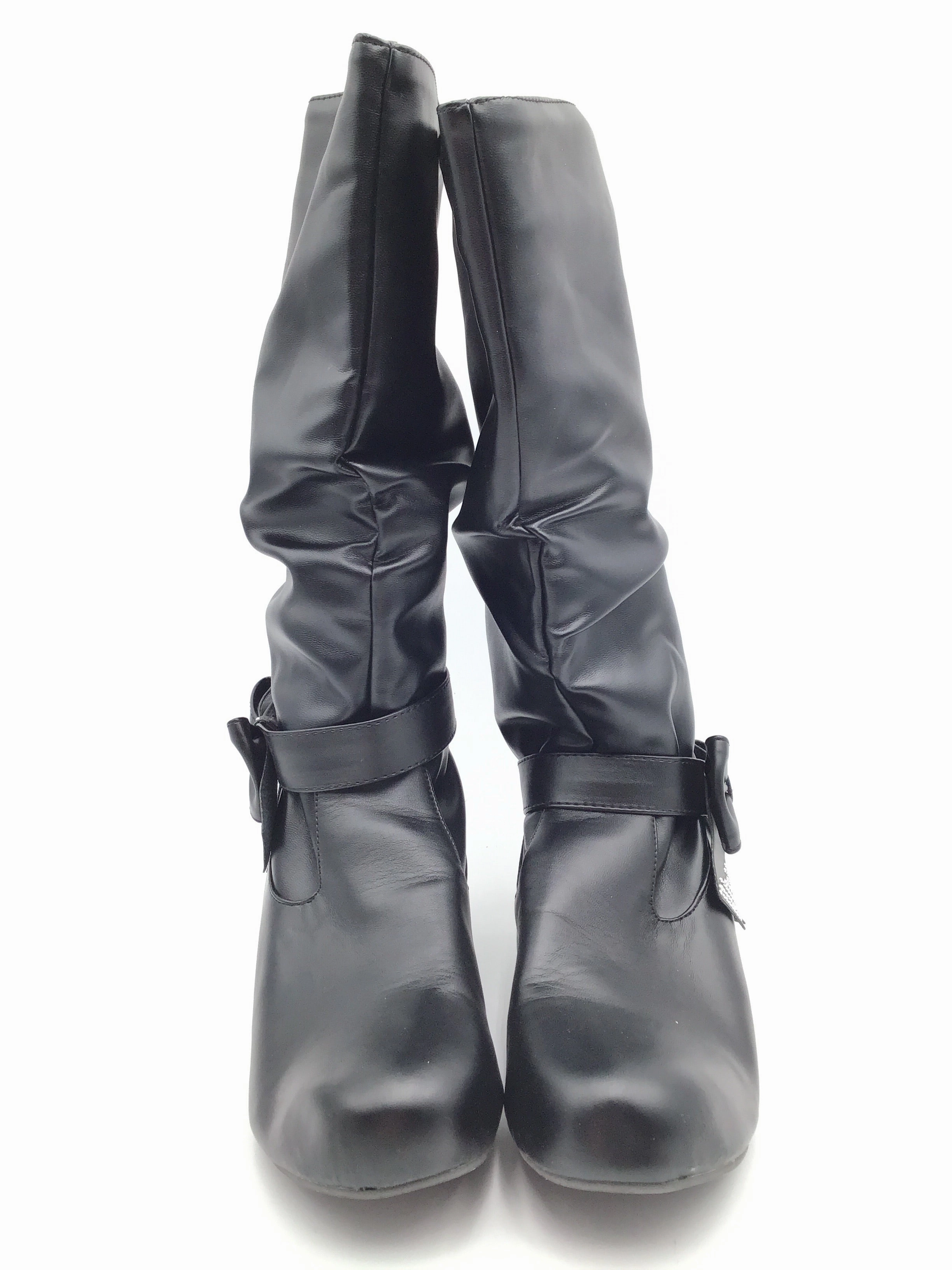 Boots Knee Flats By Clothes Mentor In Black, Size: 9.5