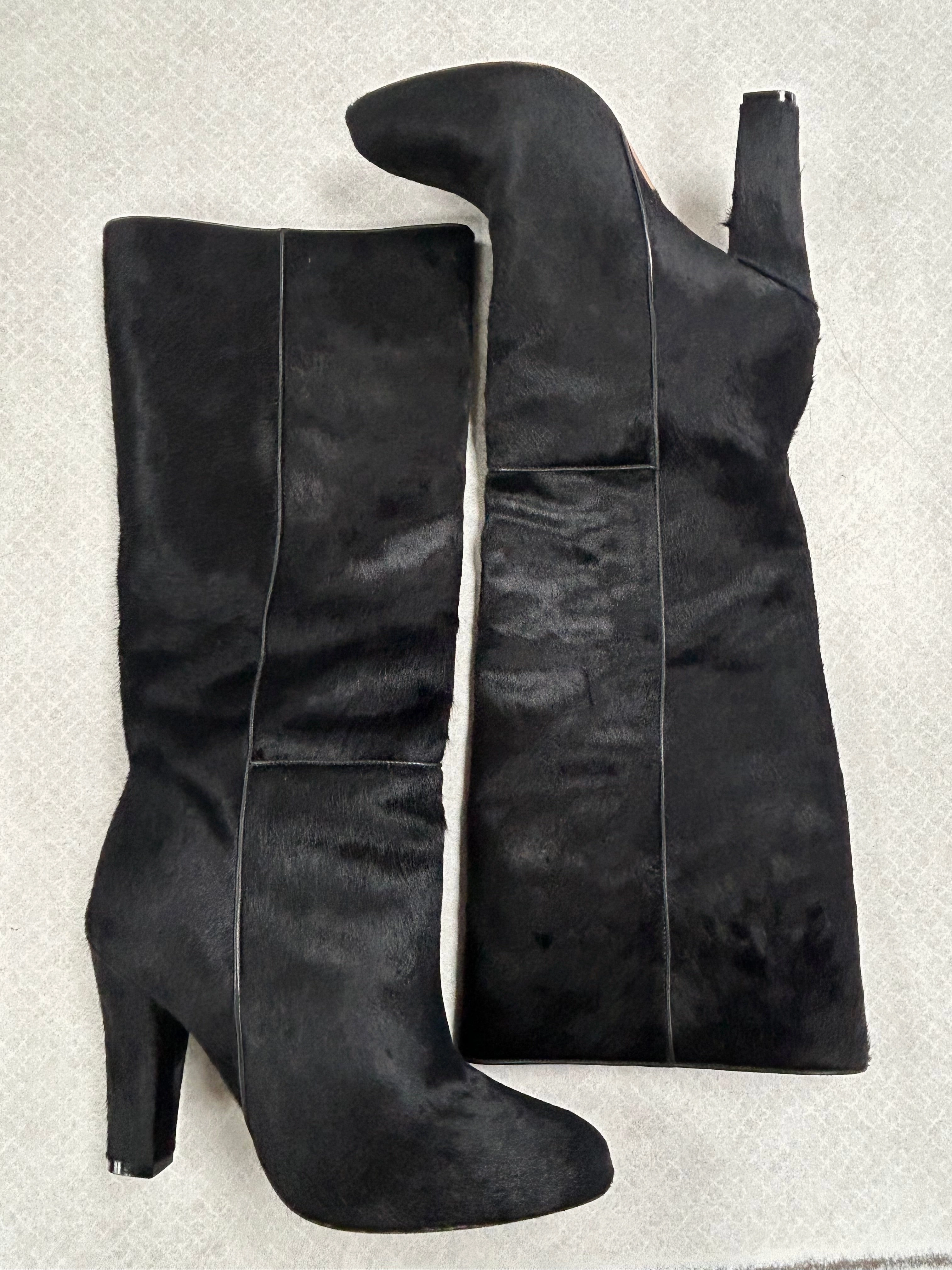 Boots Knee Heels By Clothes Mentor In Black, Size: 10.5