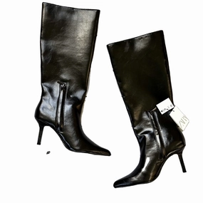 Boots Knee Heels By Zara In Bronze, Size: 6.5