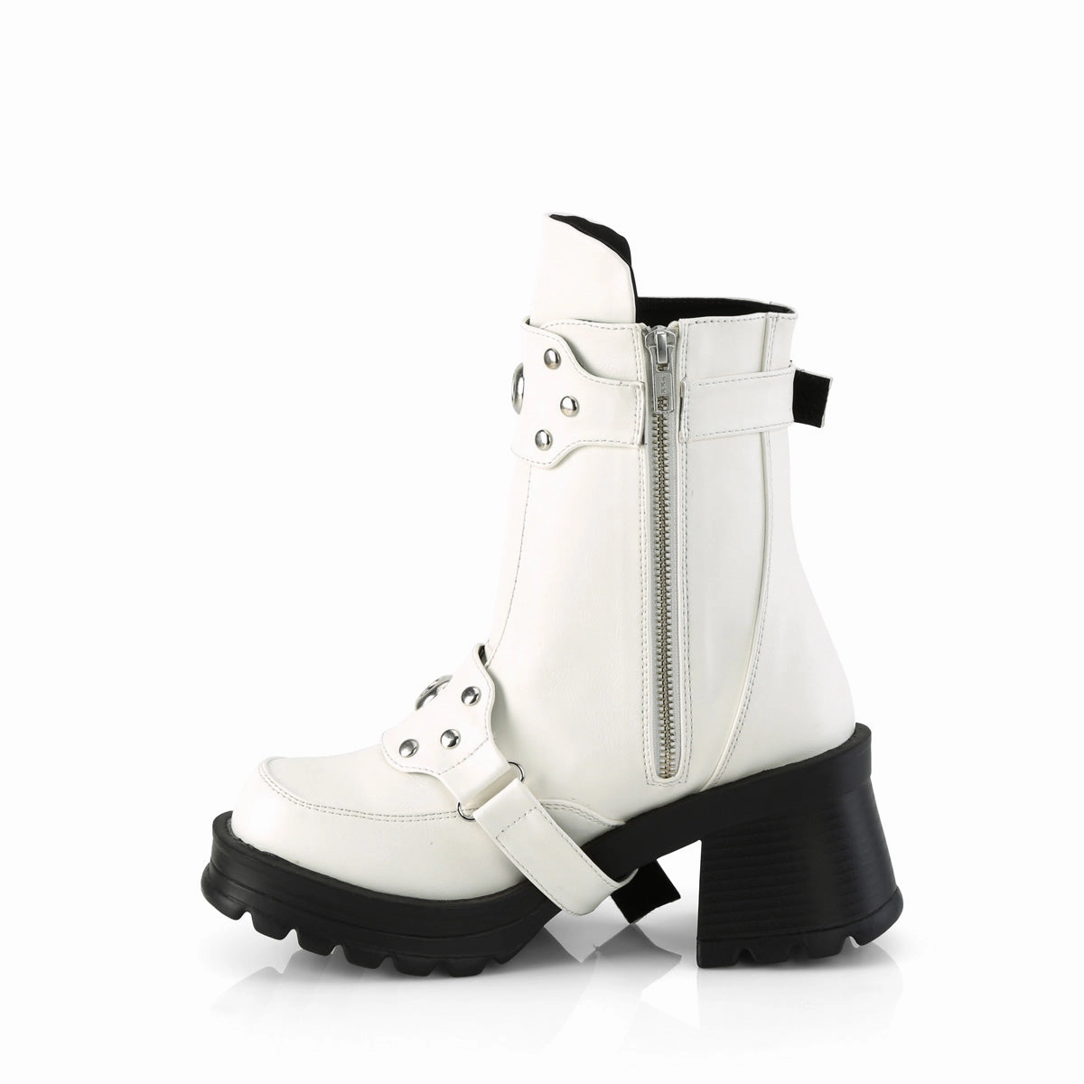 BRATTY-56  White Vegan Leather