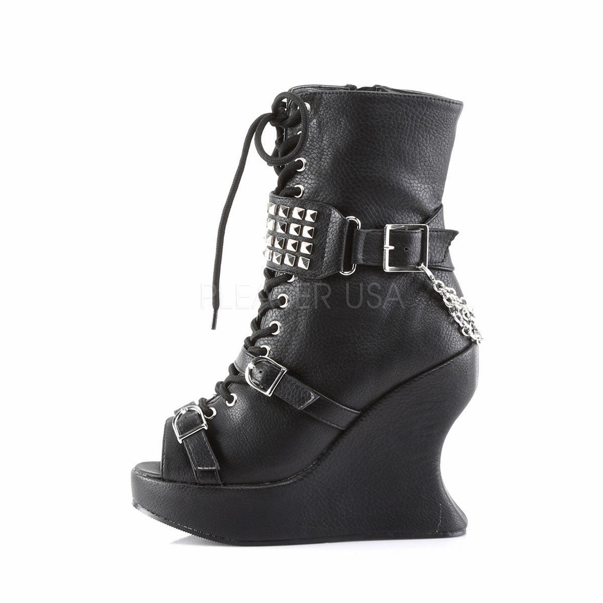 BRAVO-89  Black Vegan Leather