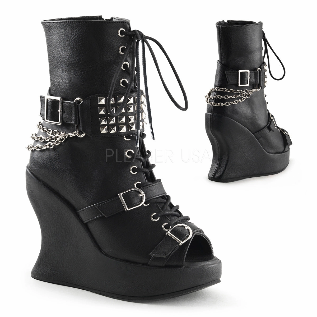 BRAVO-89  Black Vegan Leather