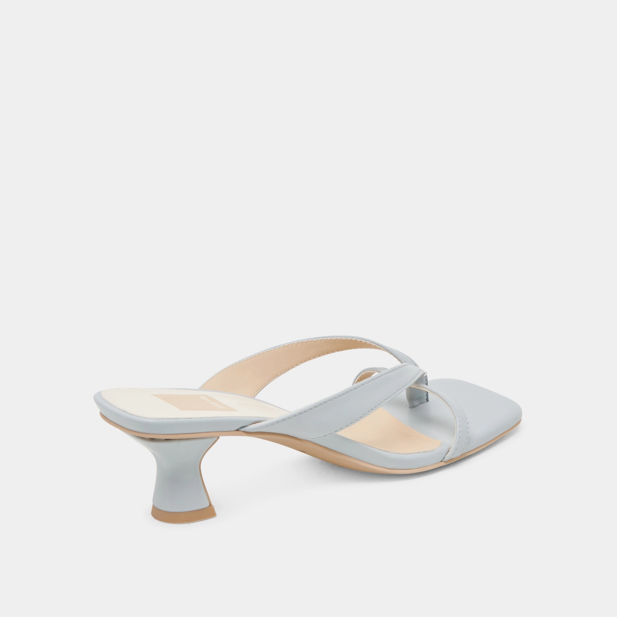 BREVEL WIDE HEELS LIGHT BLUE LEATHER