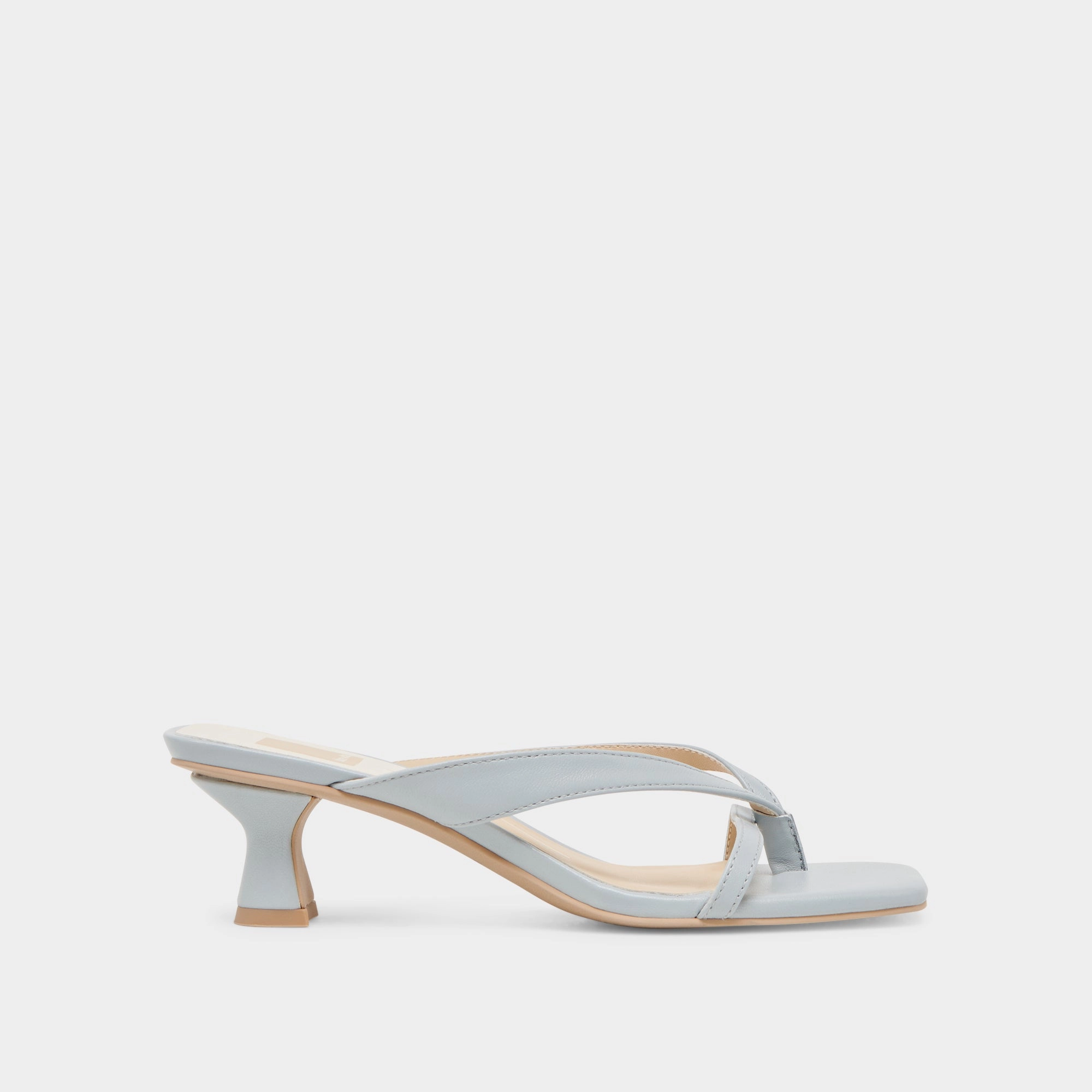 BREVEL WIDE HEELS LIGHT BLUE LEATHER
