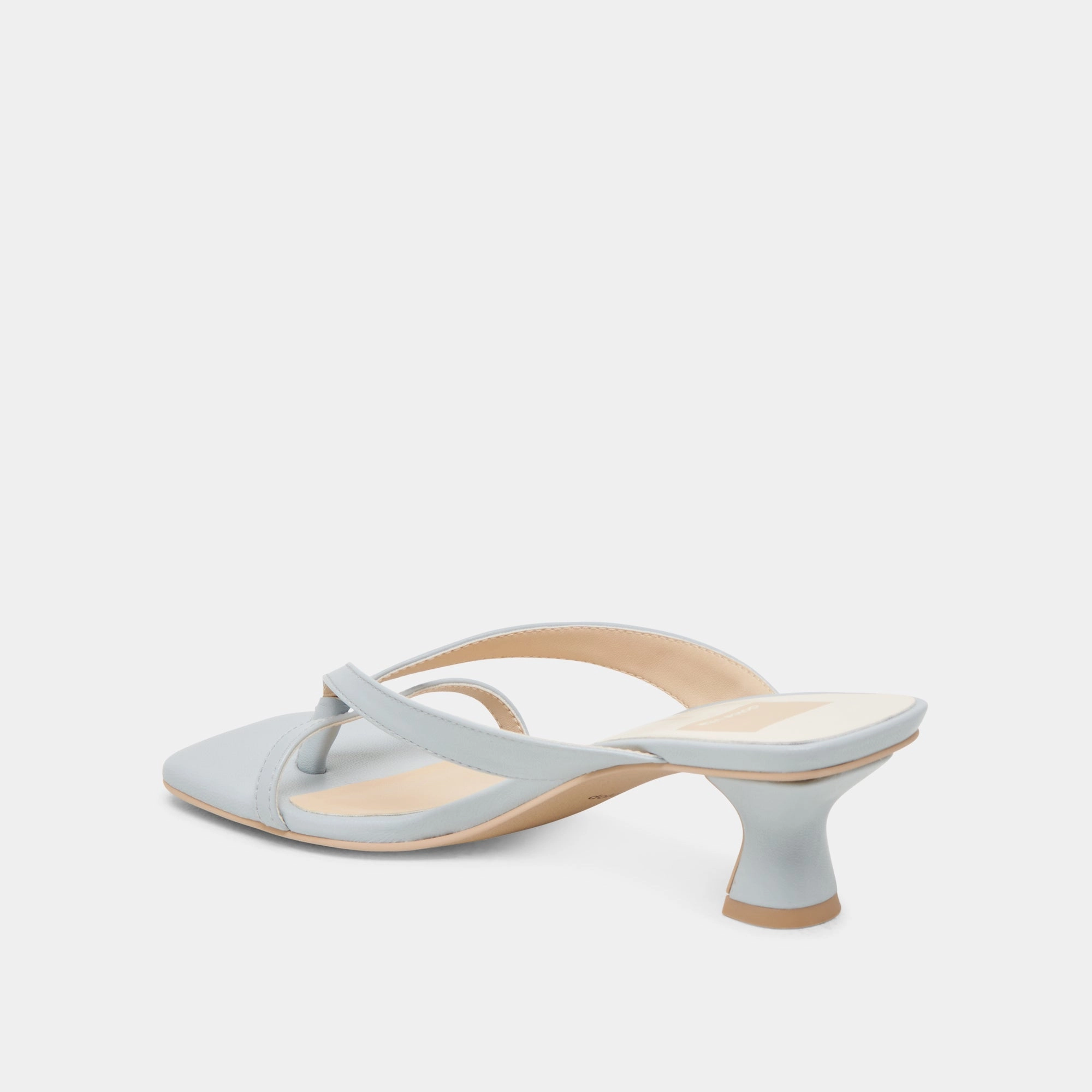 BREVEL WIDE HEELS LIGHT BLUE LEATHER
