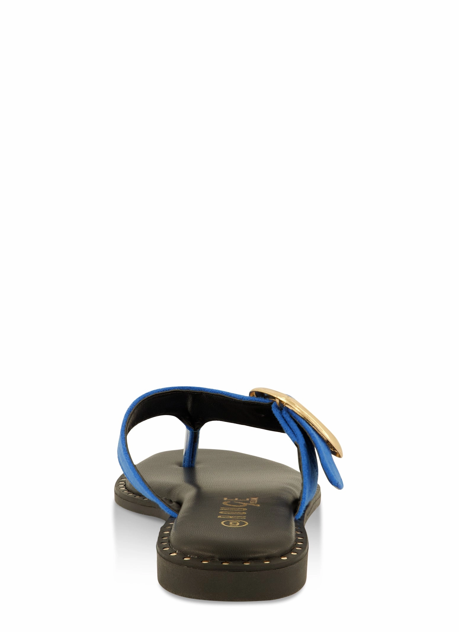 Buckle Detail Thong Slide Sandals
