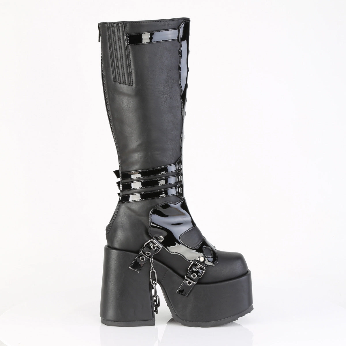 CAMEL-235  Black Vegan Leather-Patent