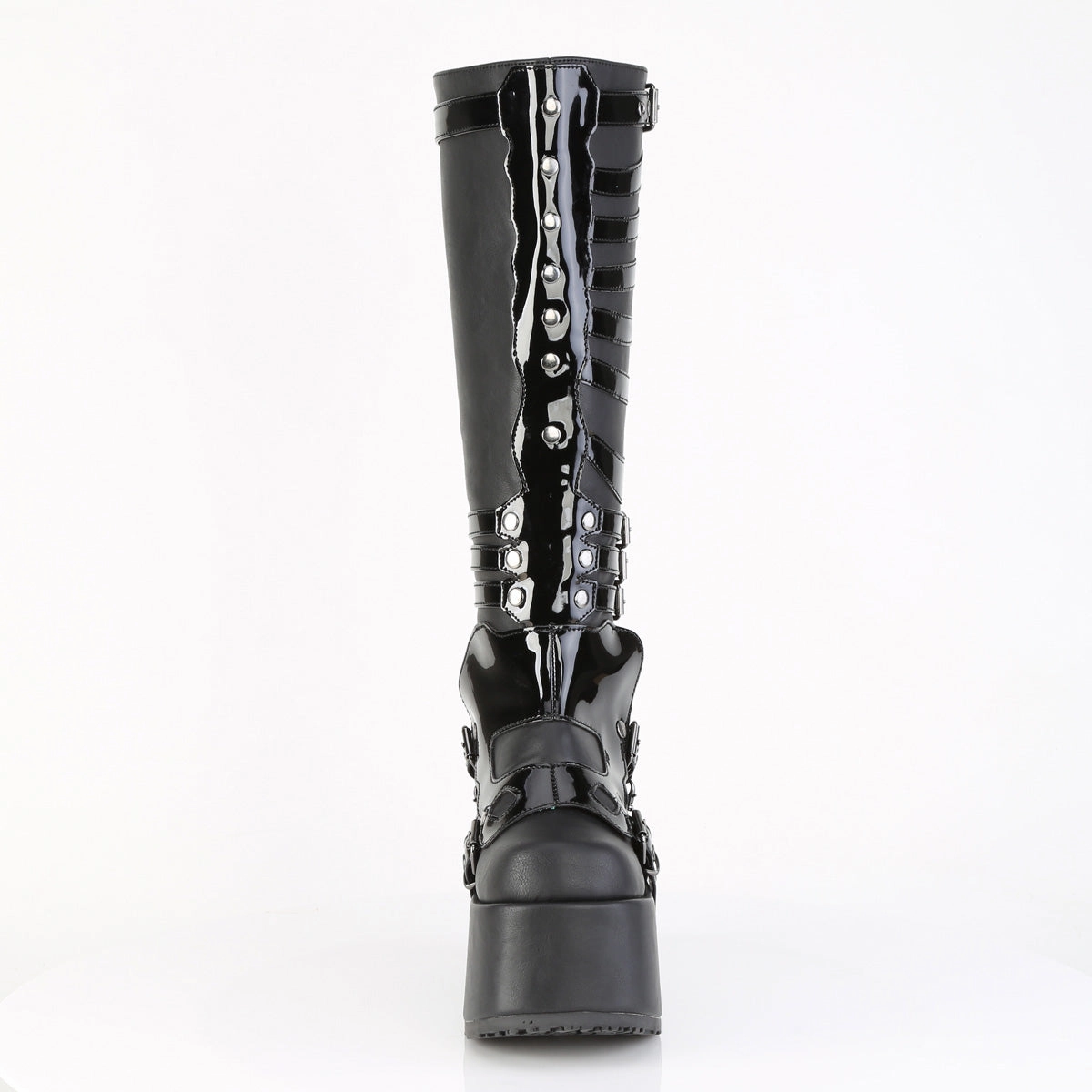 CAMEL-235  Black Vegan Leather-Patent