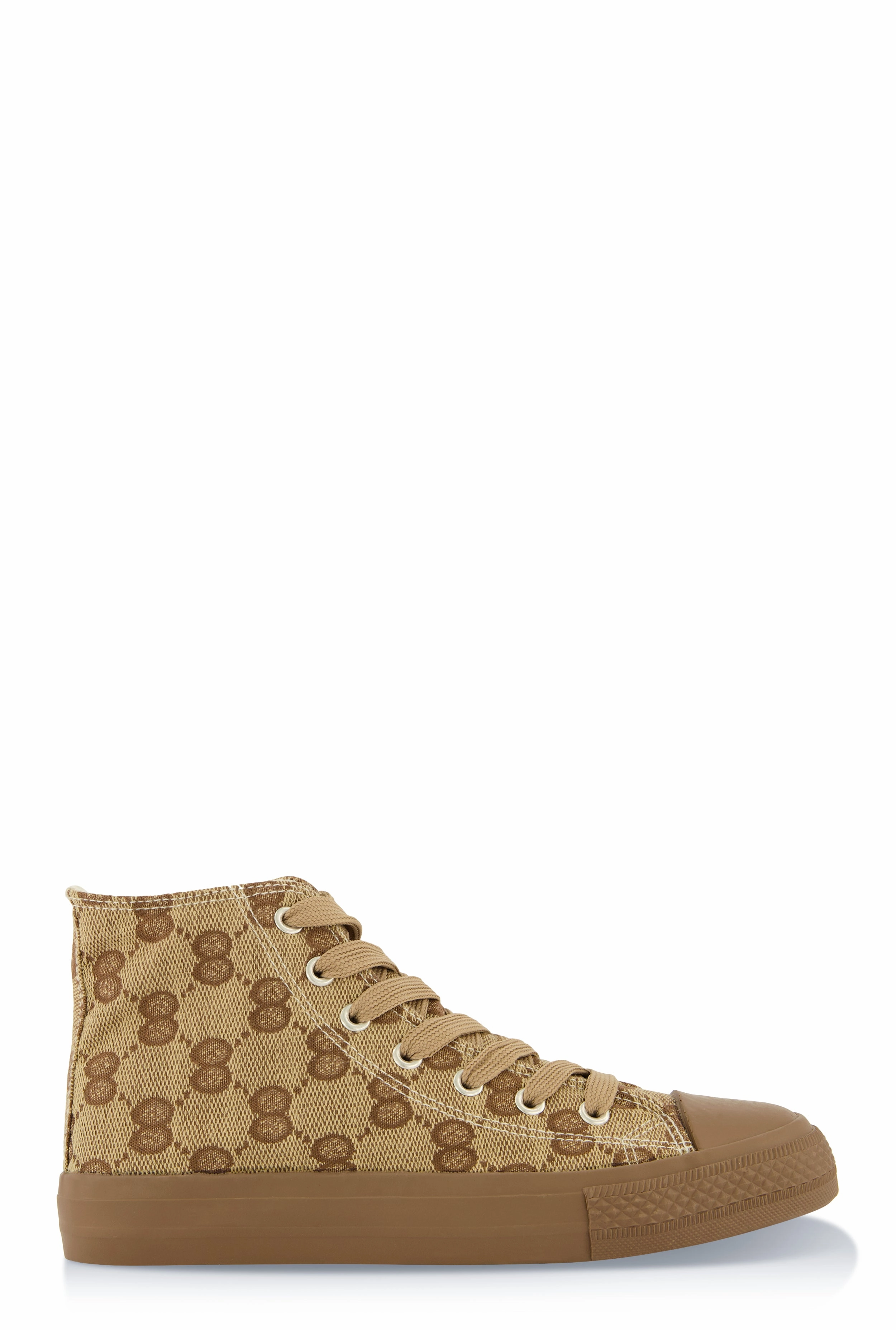 Canvas High Top Lace Up Sneakers