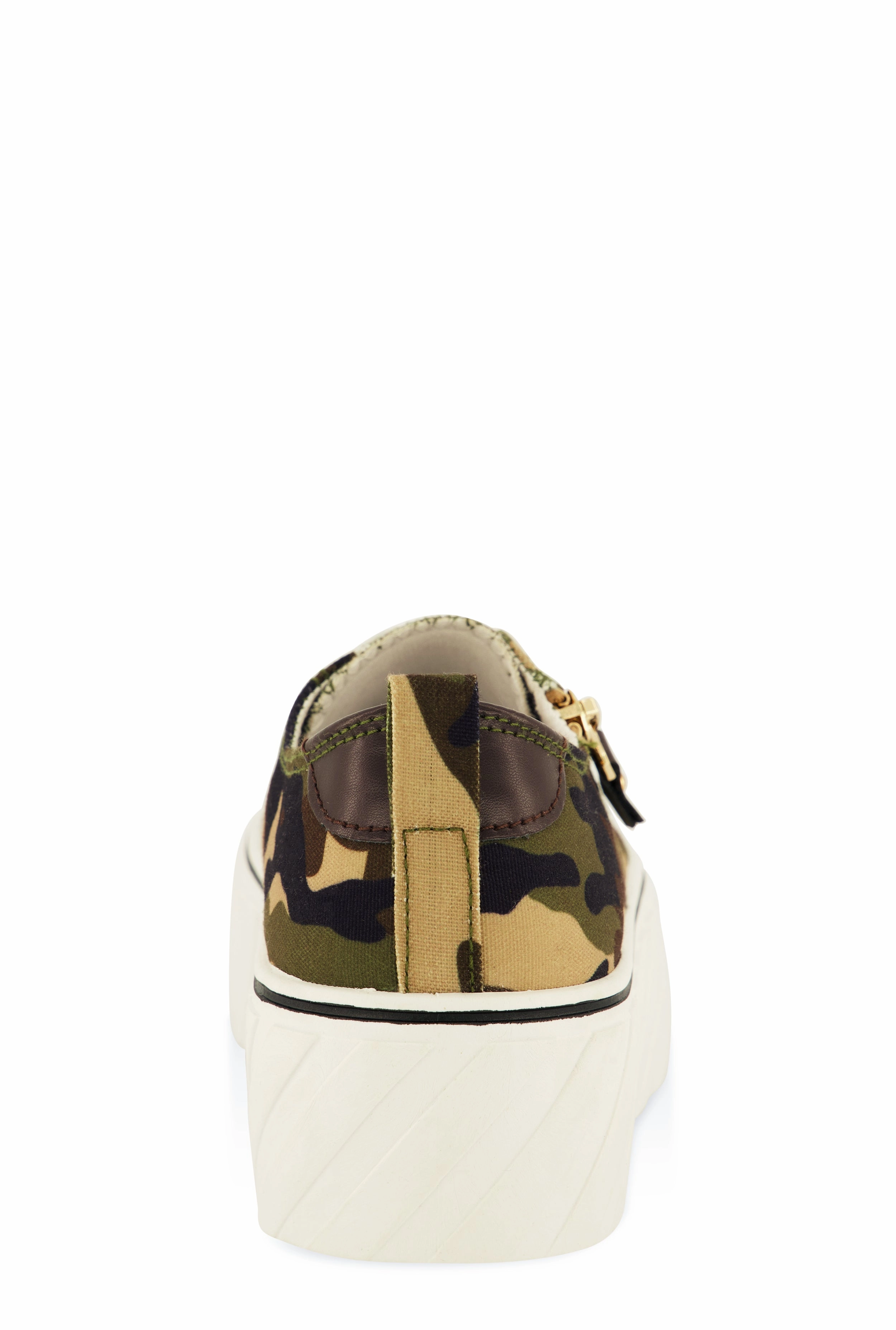 Canvas Zip Detail Platform Sneakers