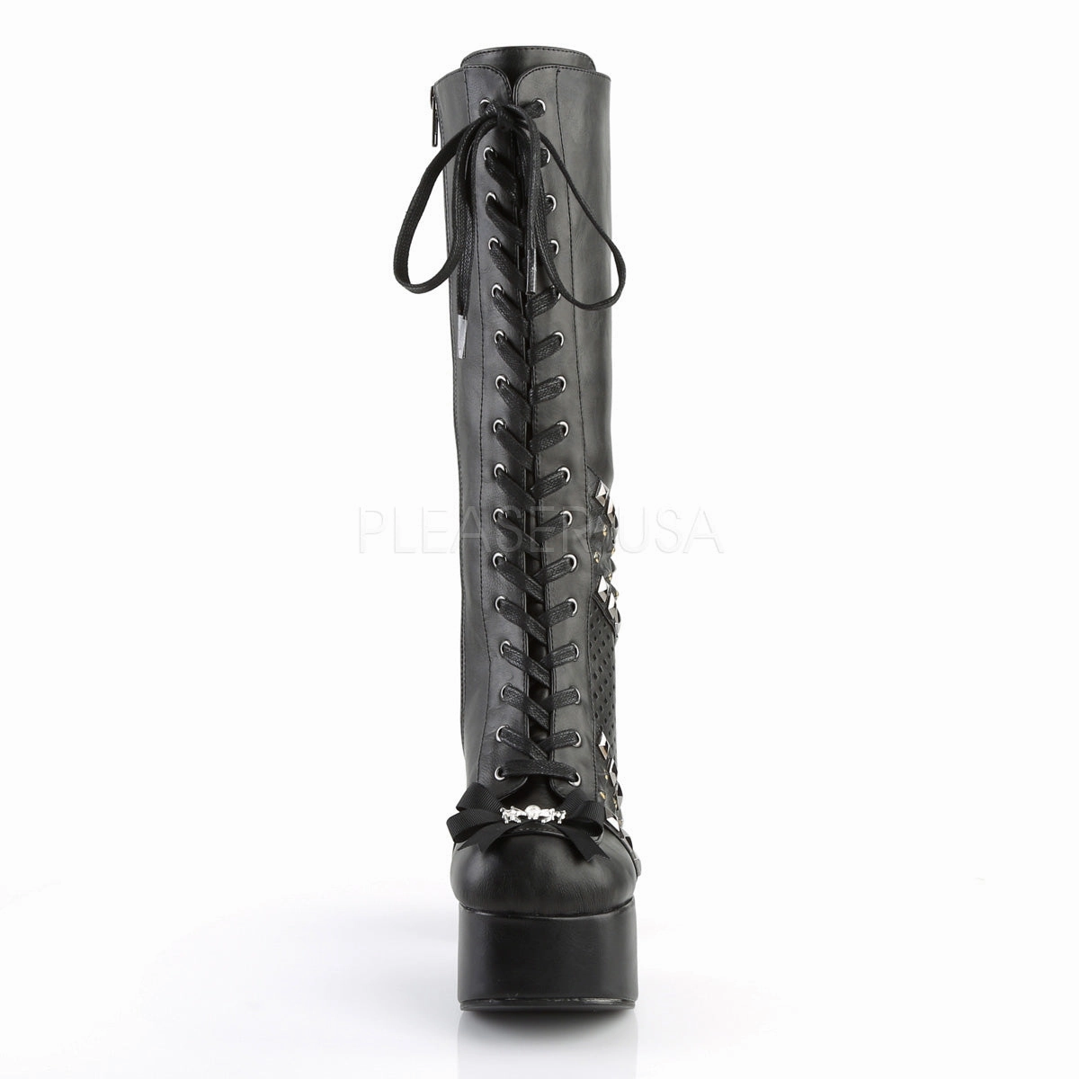 CHARADE-150  Black Vegan Leather