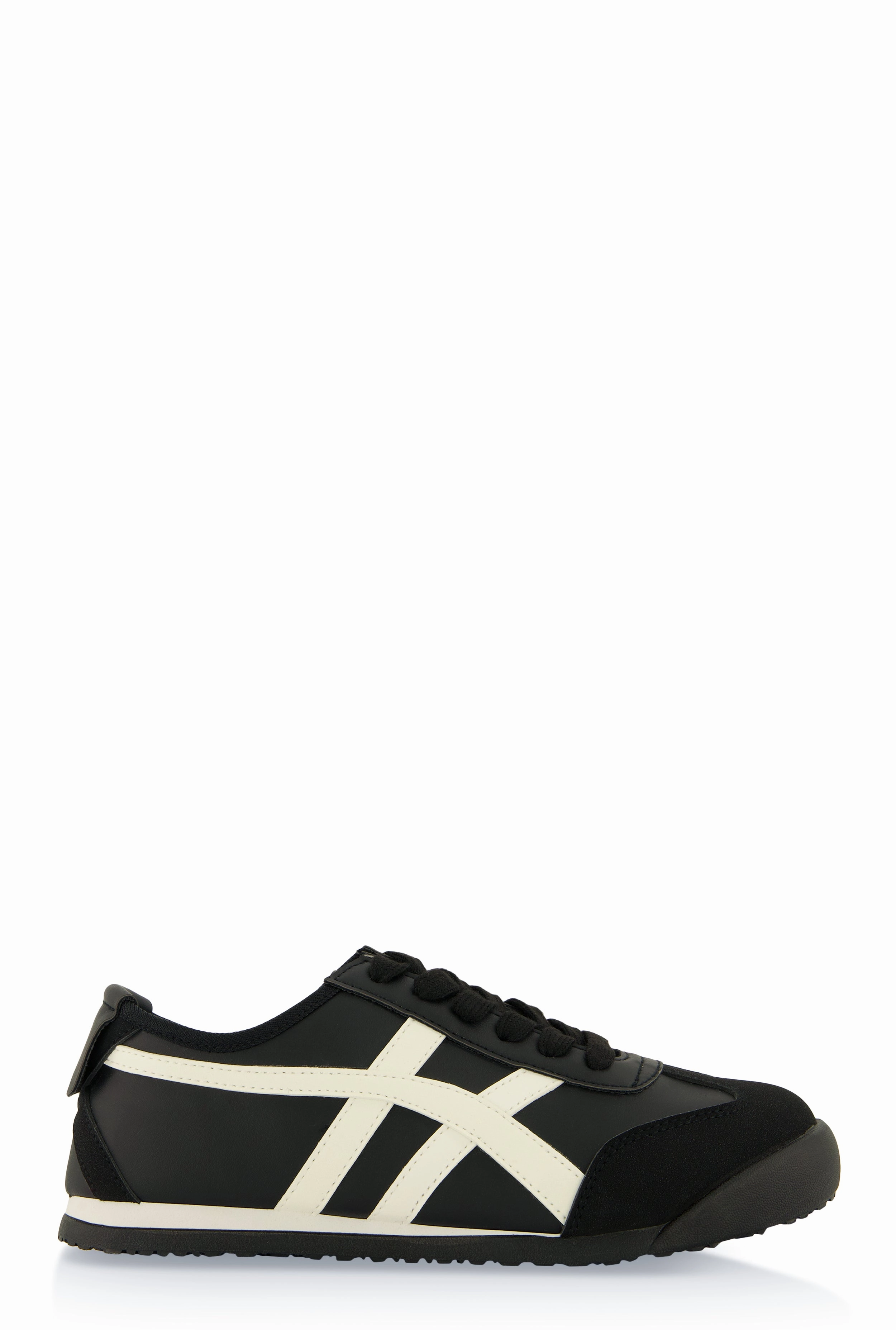 Contrast Trim Low Top Lace Up Sneaker