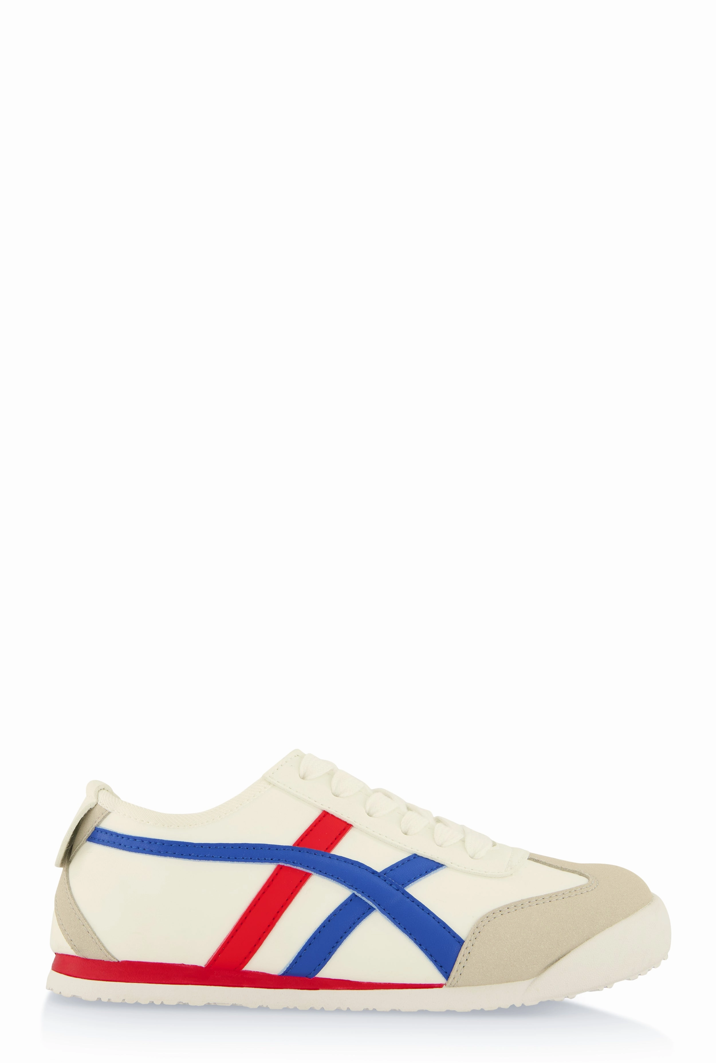 Contrast Trim Low Top Lace Up Sneaker