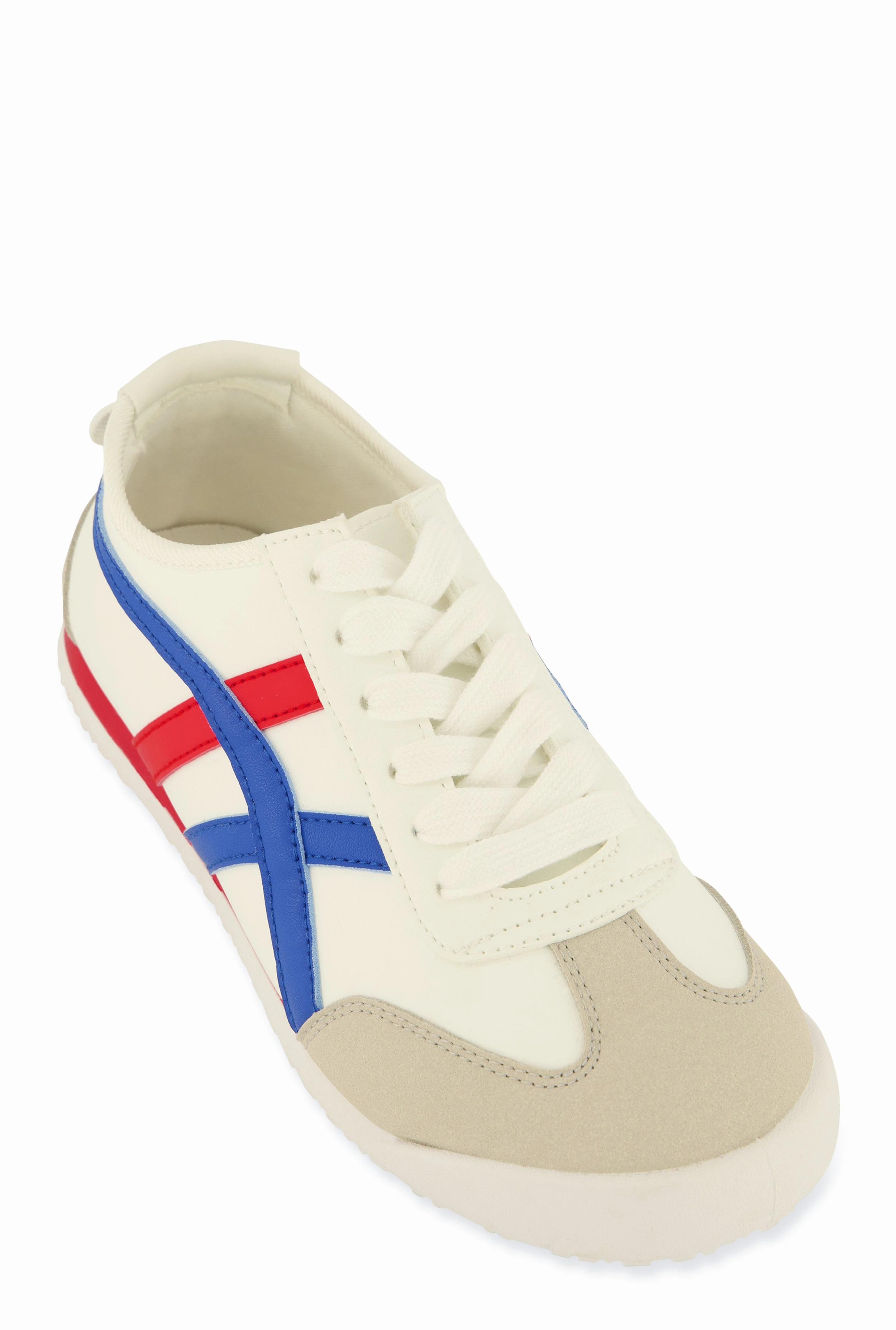 Contrast Trim Low Top Lace Up Sneaker