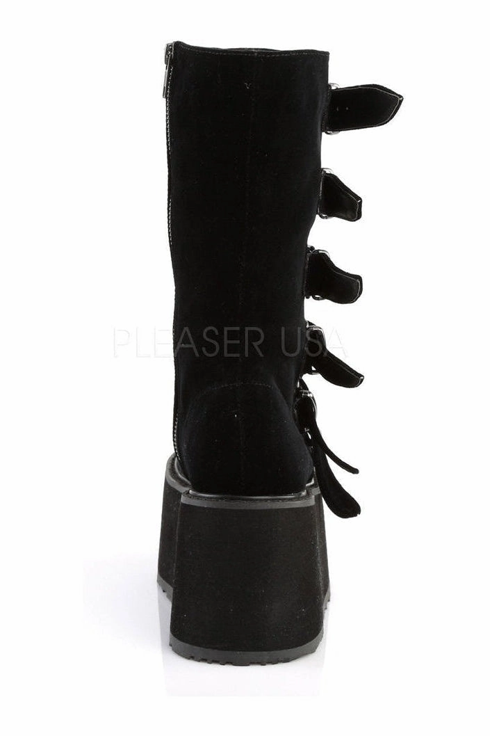DAMNED-225 Demonia Knee Boot | Black Velvet