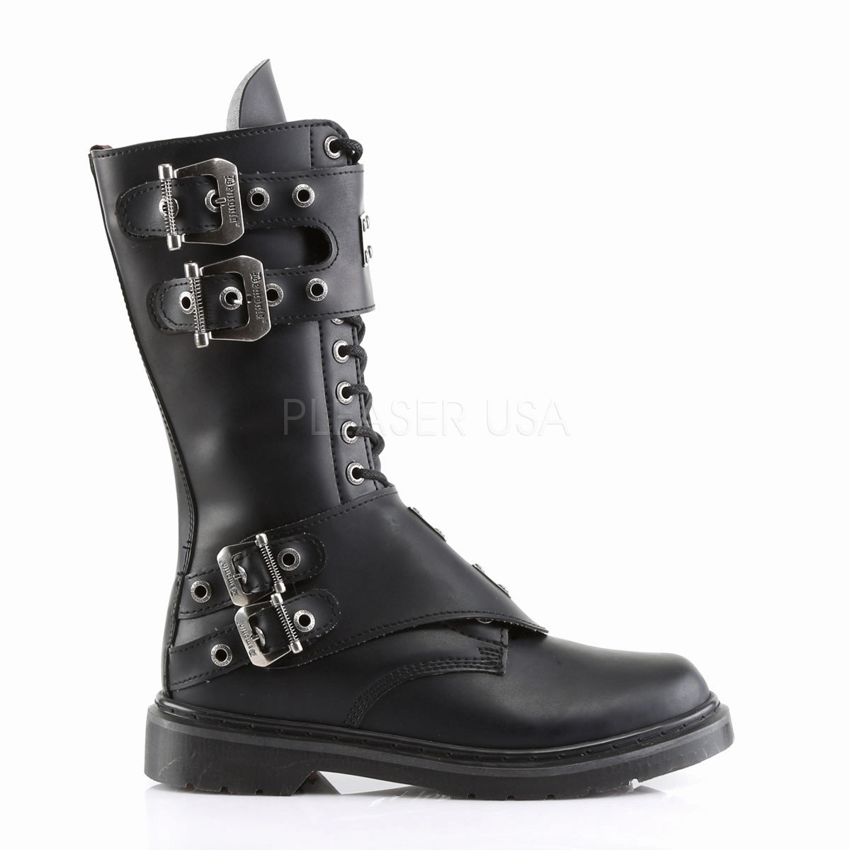 DEFIANT-302  Black Vegan Leather