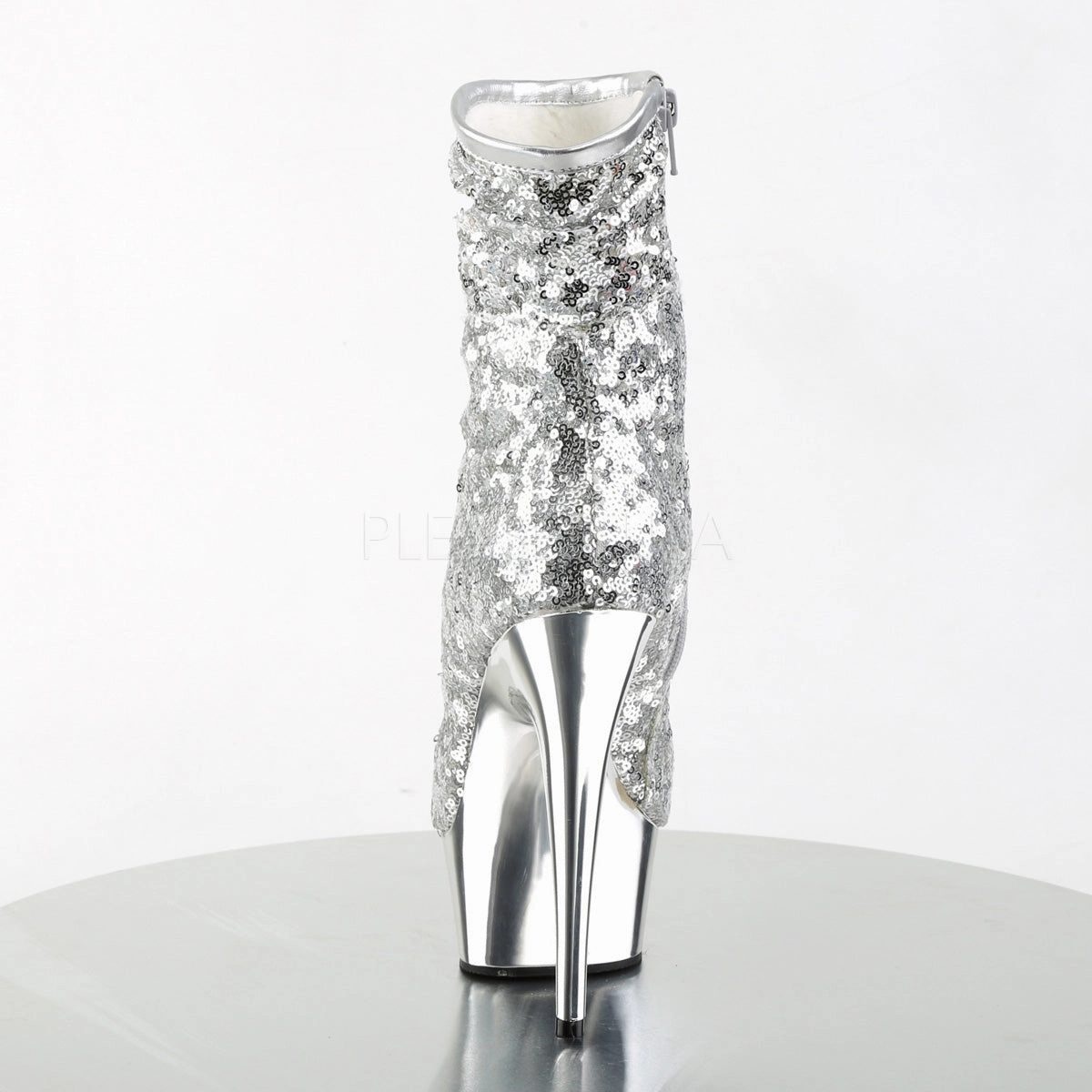DELIGHT-1008SQ  Silver Sequins/Silver Chrome