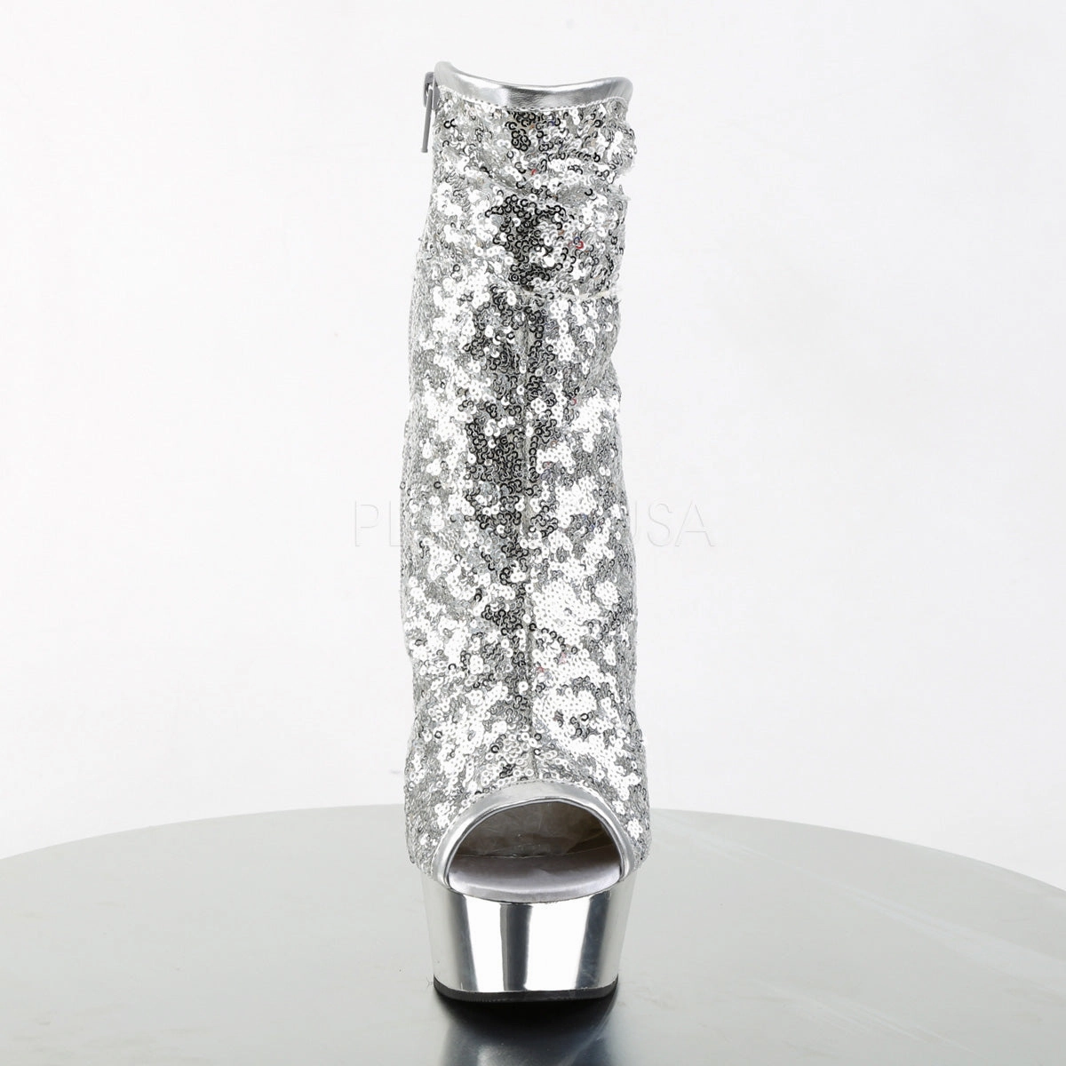 DELIGHT-1008SQ  Silver Sequins/Silver Chrome
