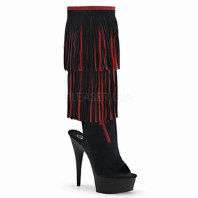 DELIGHT-2059TT  Black-Red Suede/Black Matte